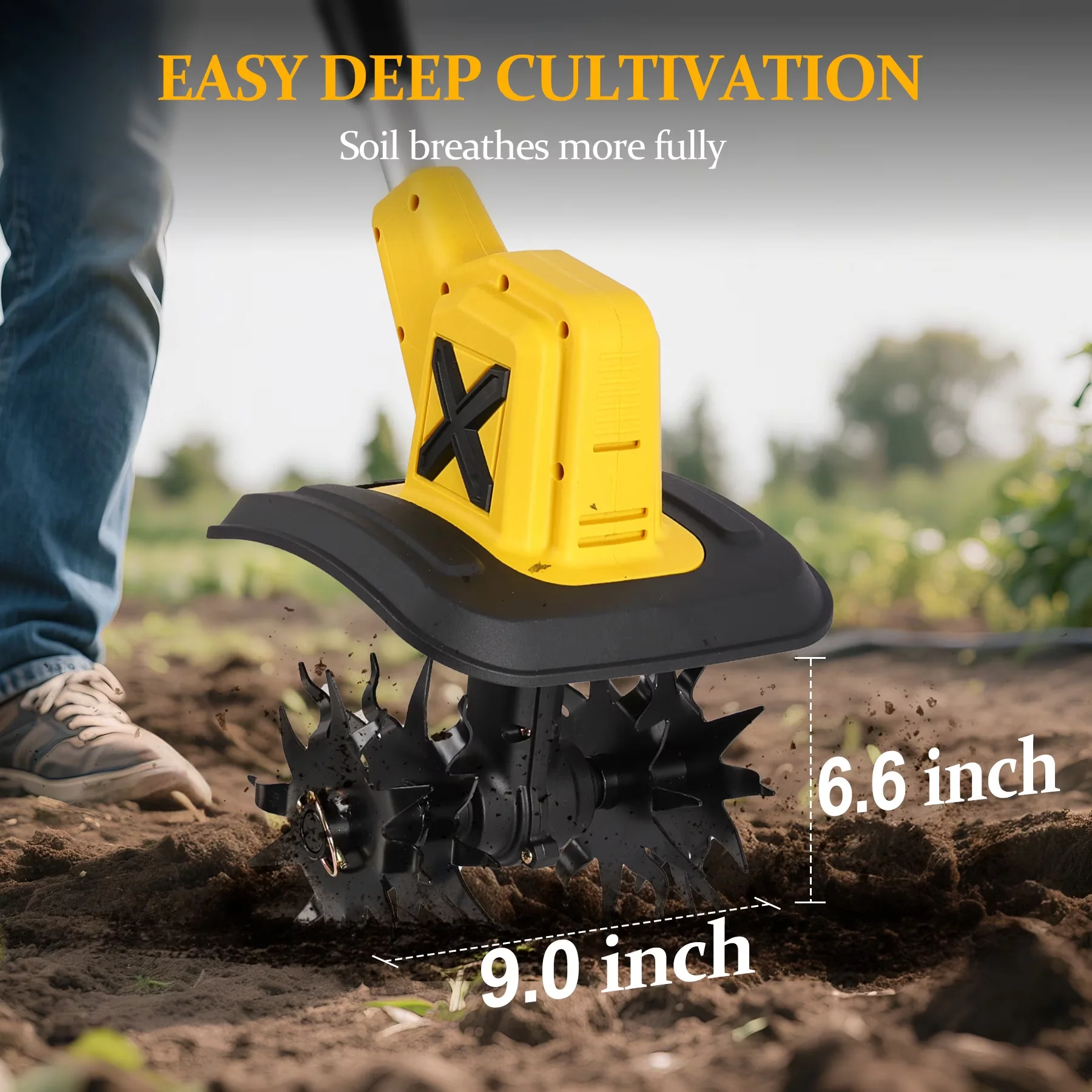 Trillers Cultivator Innovative with Battery, 21V, 21V Cordless Tiller for Daily Use - Model 981E92