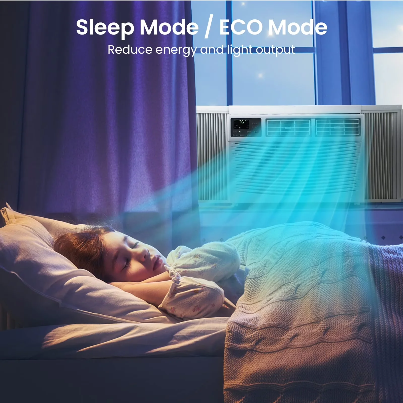 Professional Air Conditioner with 8000 BTU, Remote Controlled, Energy Efficient - White Model 9DBDE1