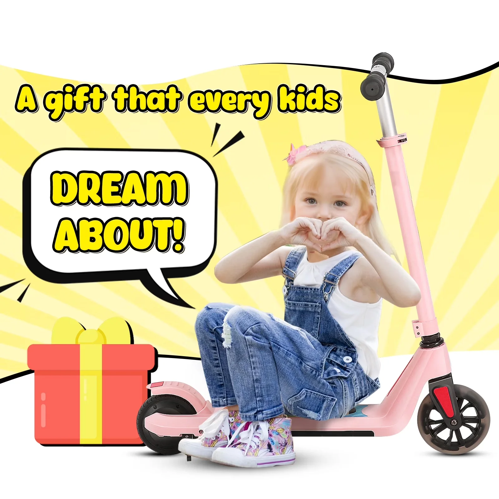 Stylish Scooter with LED, 120W, Foldable - Iron - Satisfaction Guaranteed Model 766829
