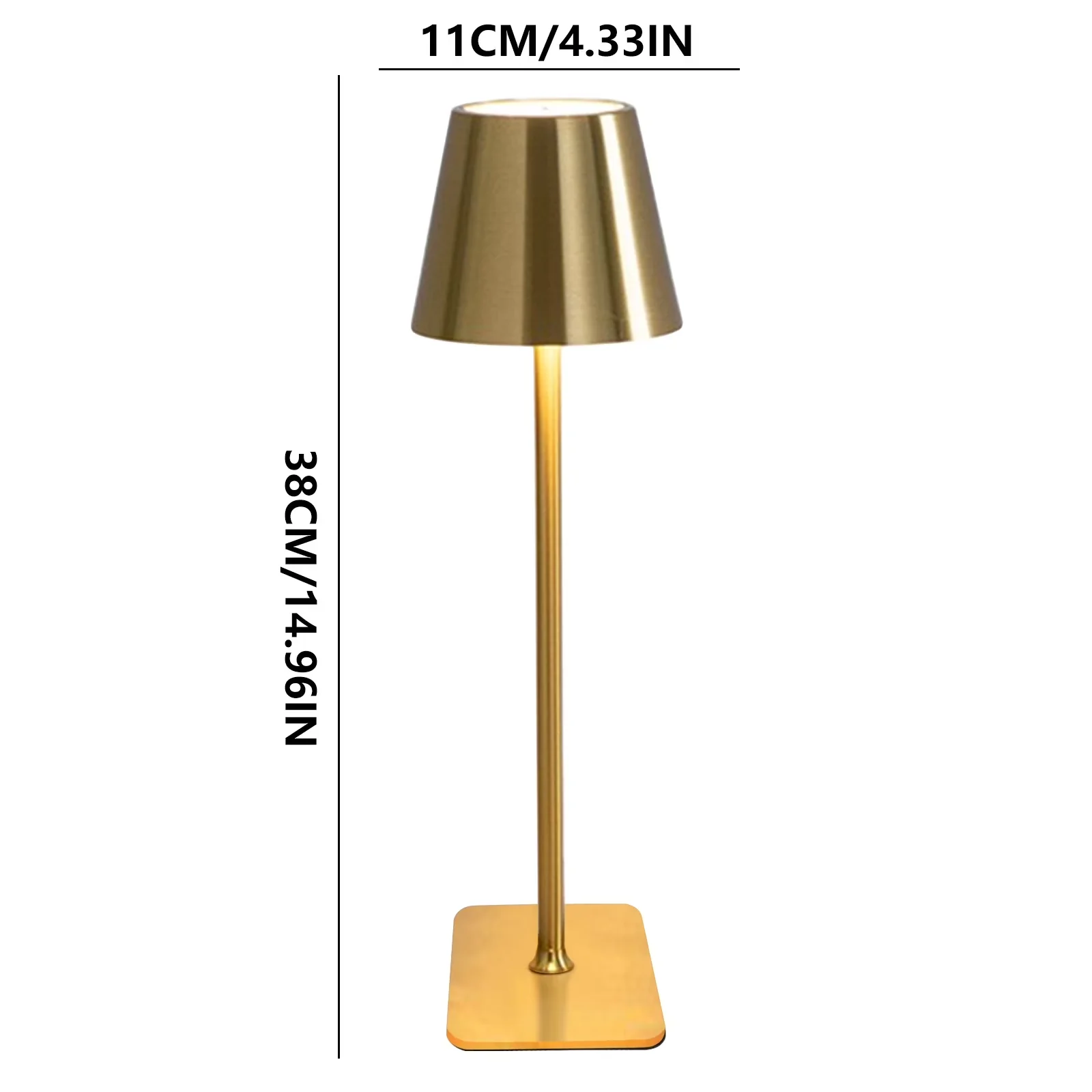 Versatile Desk Lamp with LED, Battery, Touch Sensor - Multicolor Metal for Bedroom, Office Model 8BB779