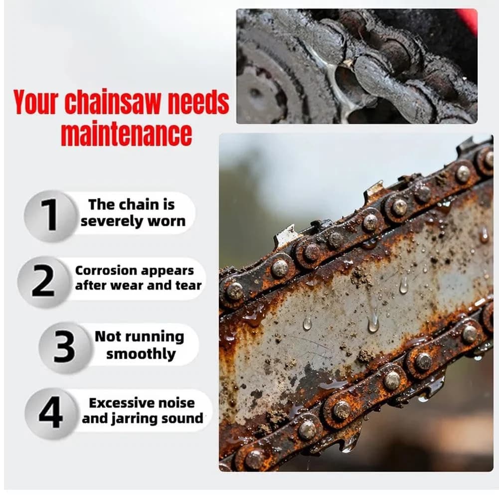 Modern Pole Saw with bar and Chain Oil, Reduces Wear Long-Lasting, 100ml Chainsaw Oil - Model D9617E