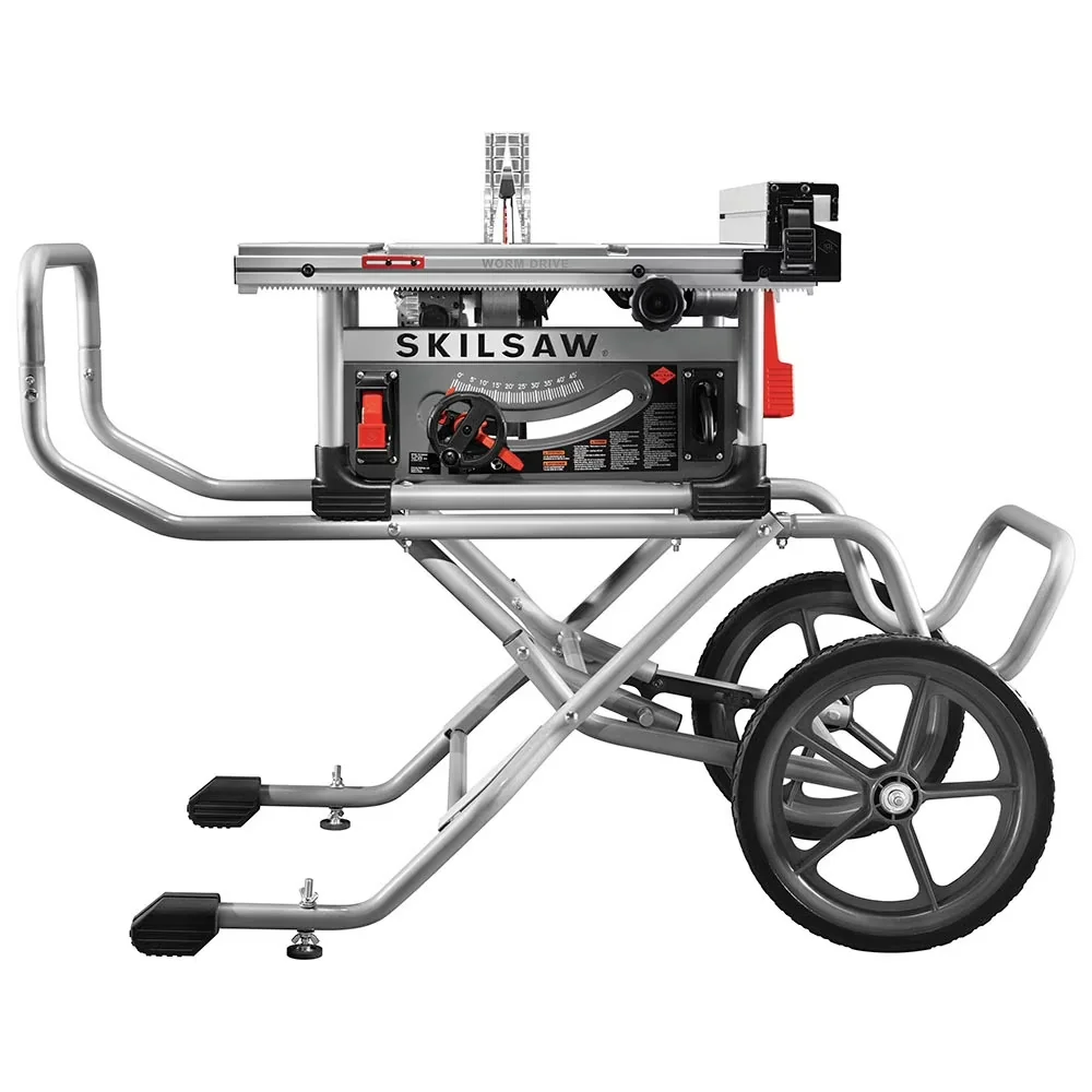 Classic Power Saw with Battery, Stand and Rack and Pinion System - Red Model 350C59