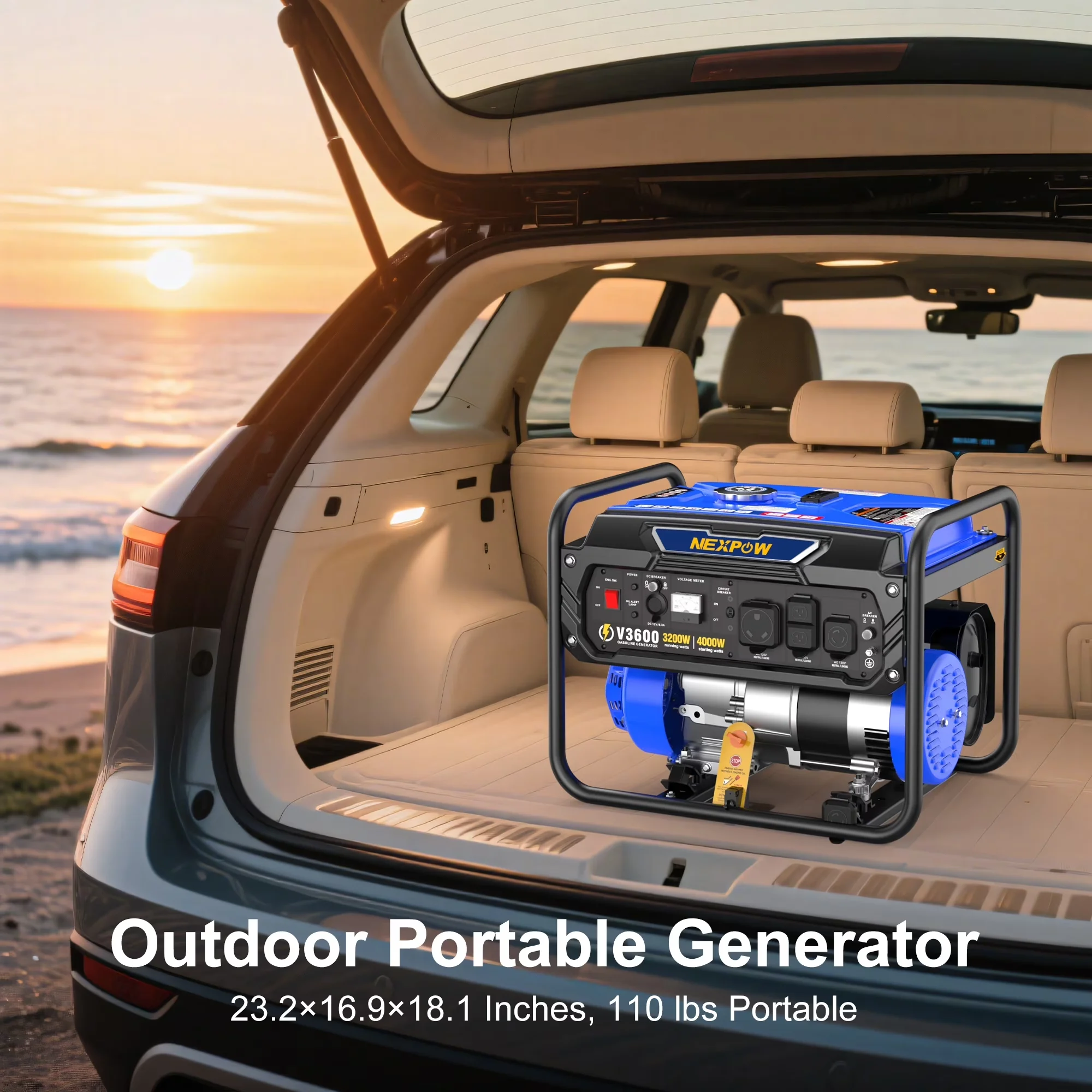 Stylish Generator with 4000W, Overload Protection, On Indicator Light - Standard Series Model 0D2D53