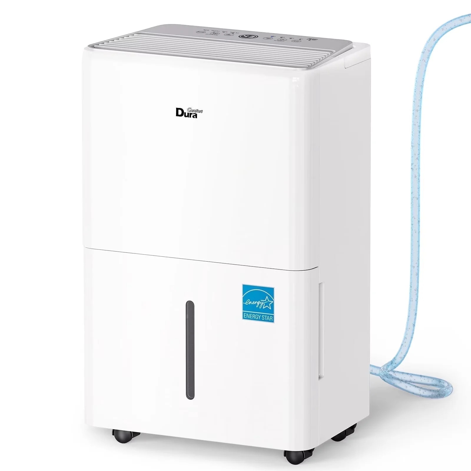 Modern Dehumidifier with Built-In Pump - White Basement - Low Maintenance Model 4A4E5D