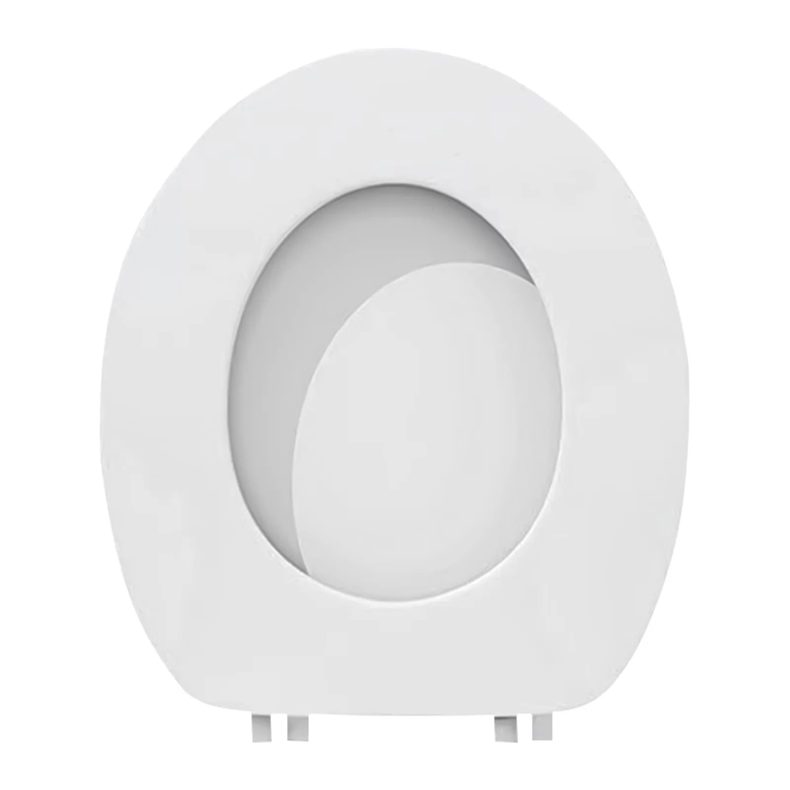 Classic Toilet Seats And Lid with Easy To Install, Fits All Standard Size Fixtures, Comfort Foam Cushioning - Plastic White Model 4DDE3C