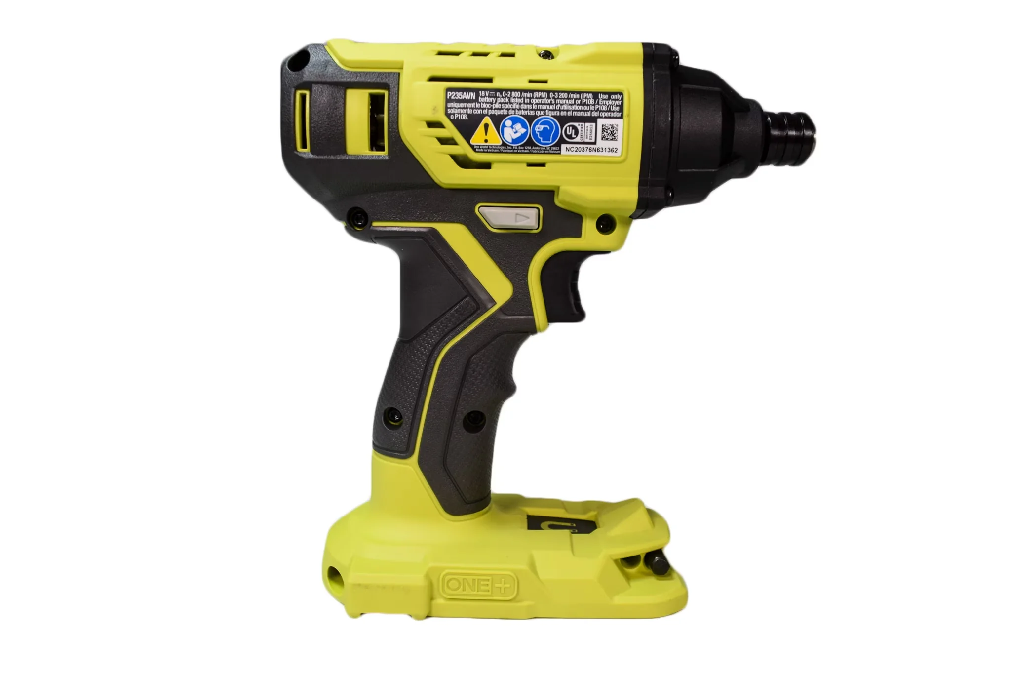 Durable Drills Driver with Battery, 18V, 18V One+ 1/4in. Lithium-Ion Impact - Green 2.65 lbs Model 36147F