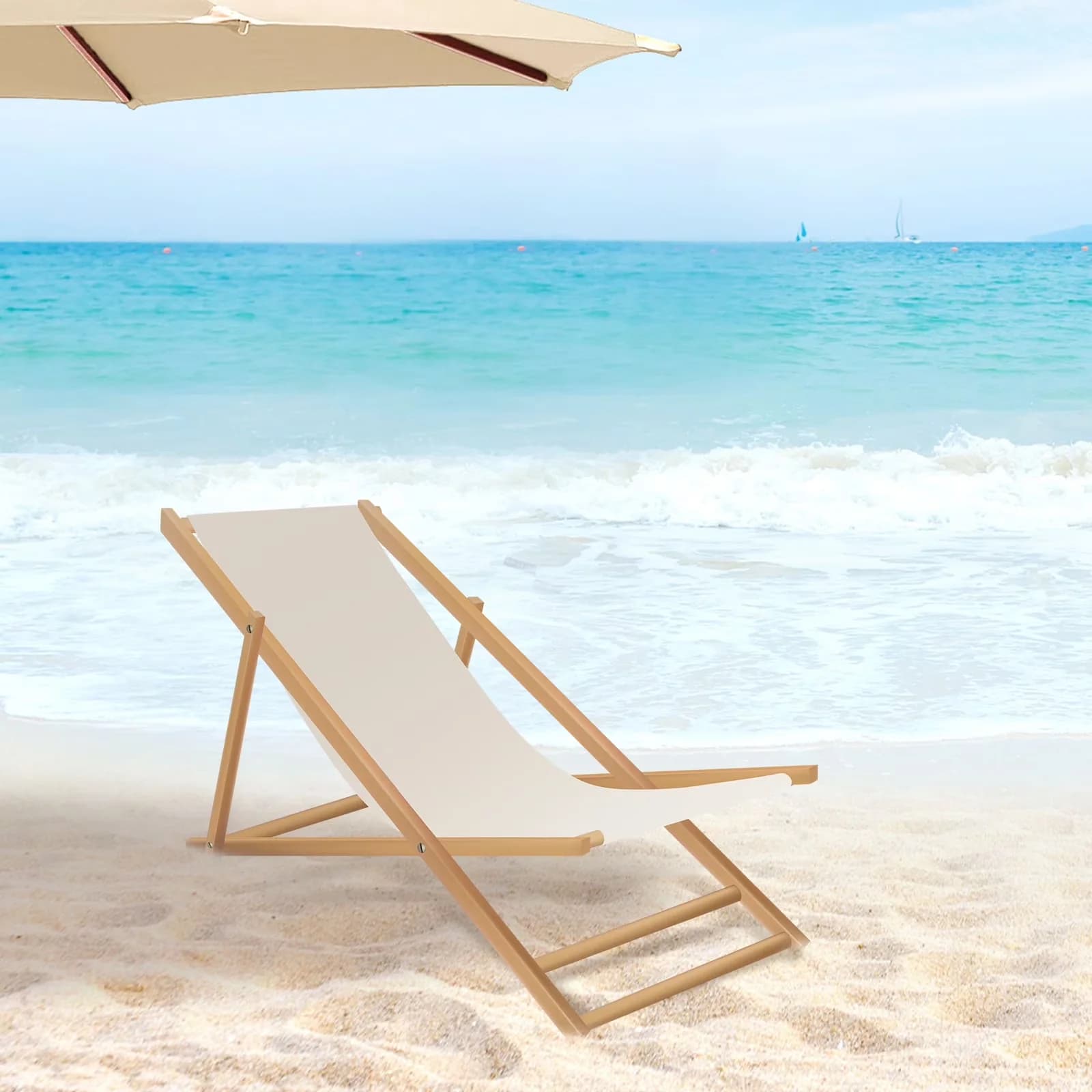 Beach Chair Quality with Waterproof, Folding - Beige for Picnic Sling - Universal Fit Model 65EC9F