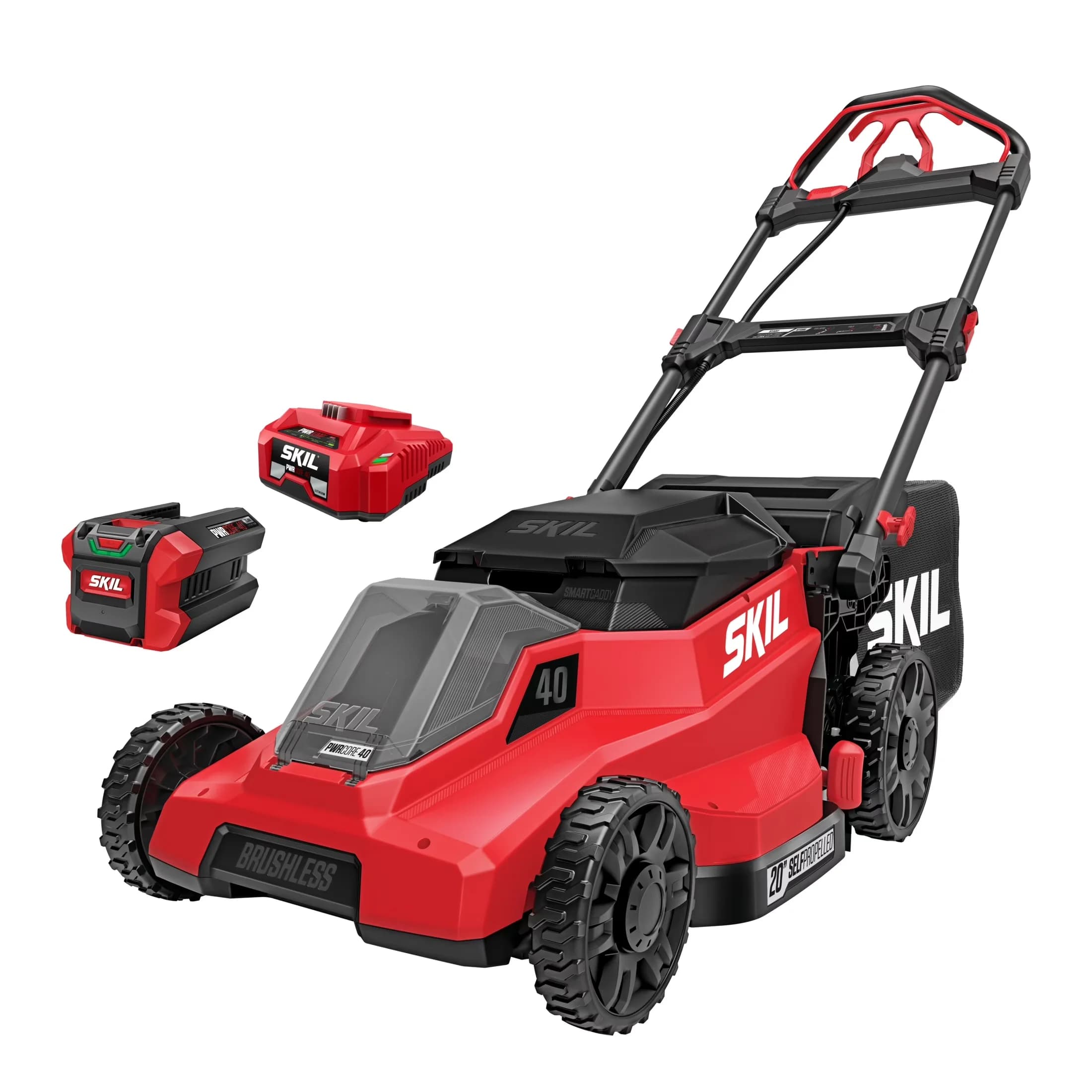 Push Mower Reliable with Battery, 150W, 40V - Red - Heavy Duty Model 56B43F