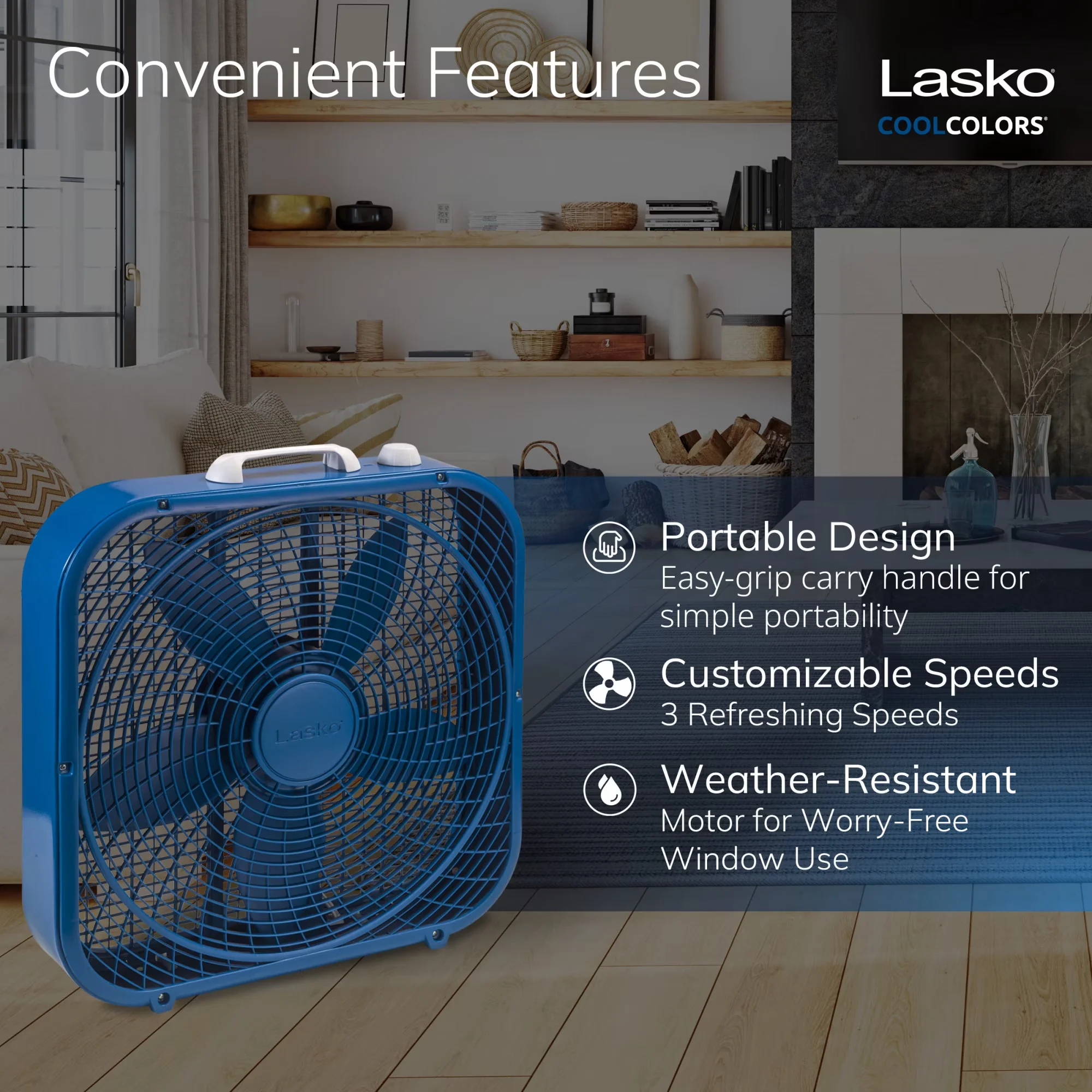 Modern Fans In Cooling with Convertible, Weather-Resistant Motor, Portable Floor or Window Fan - Plastic 28.39%; Steel 58.22%; Copper... Model FBE1AE