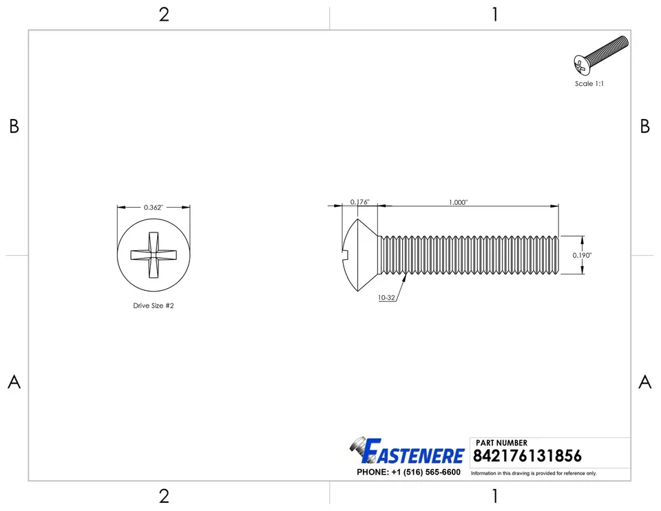 Compact Fastener - 10-32 - Modern Design Model 7C049A