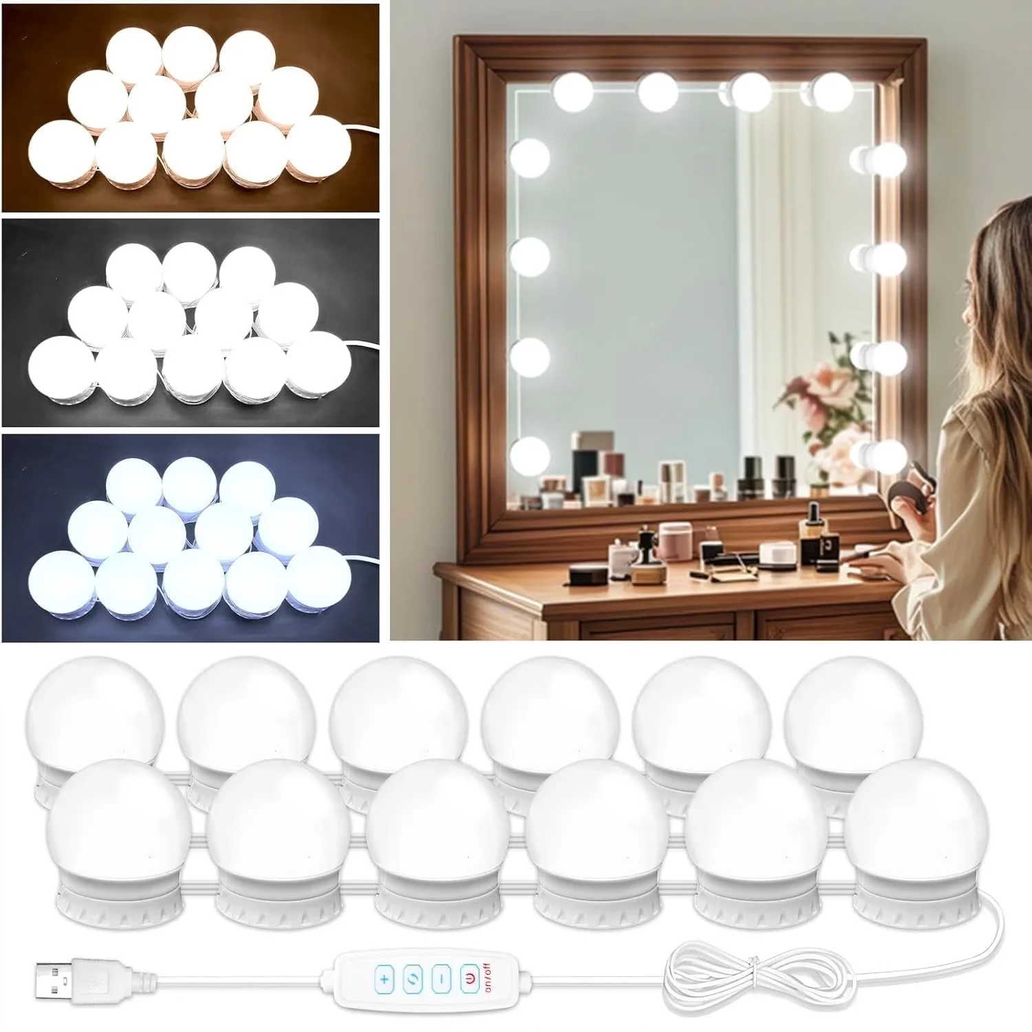Quality Bathroom Renovation with LED, Energy Efficient, Dimmable - White, Yellow Metal Model 830C22