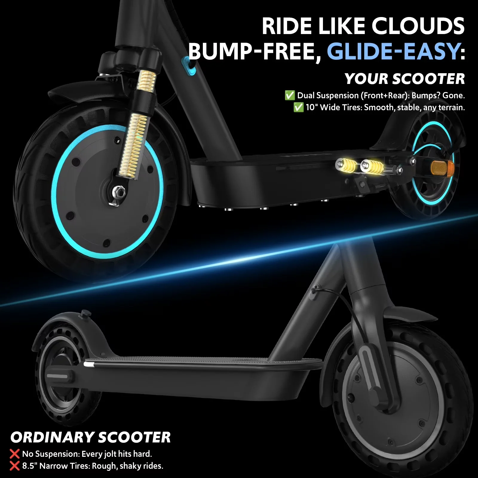 Scooter Durable with 650W, Compact, Electric Scooters - Aluminium - Essential Collection Model 44619E