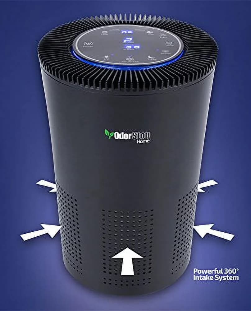 Premium Air Purifier with Variable Speed, Filter Change Indicator, Active Carbon - Black Model 8609DA