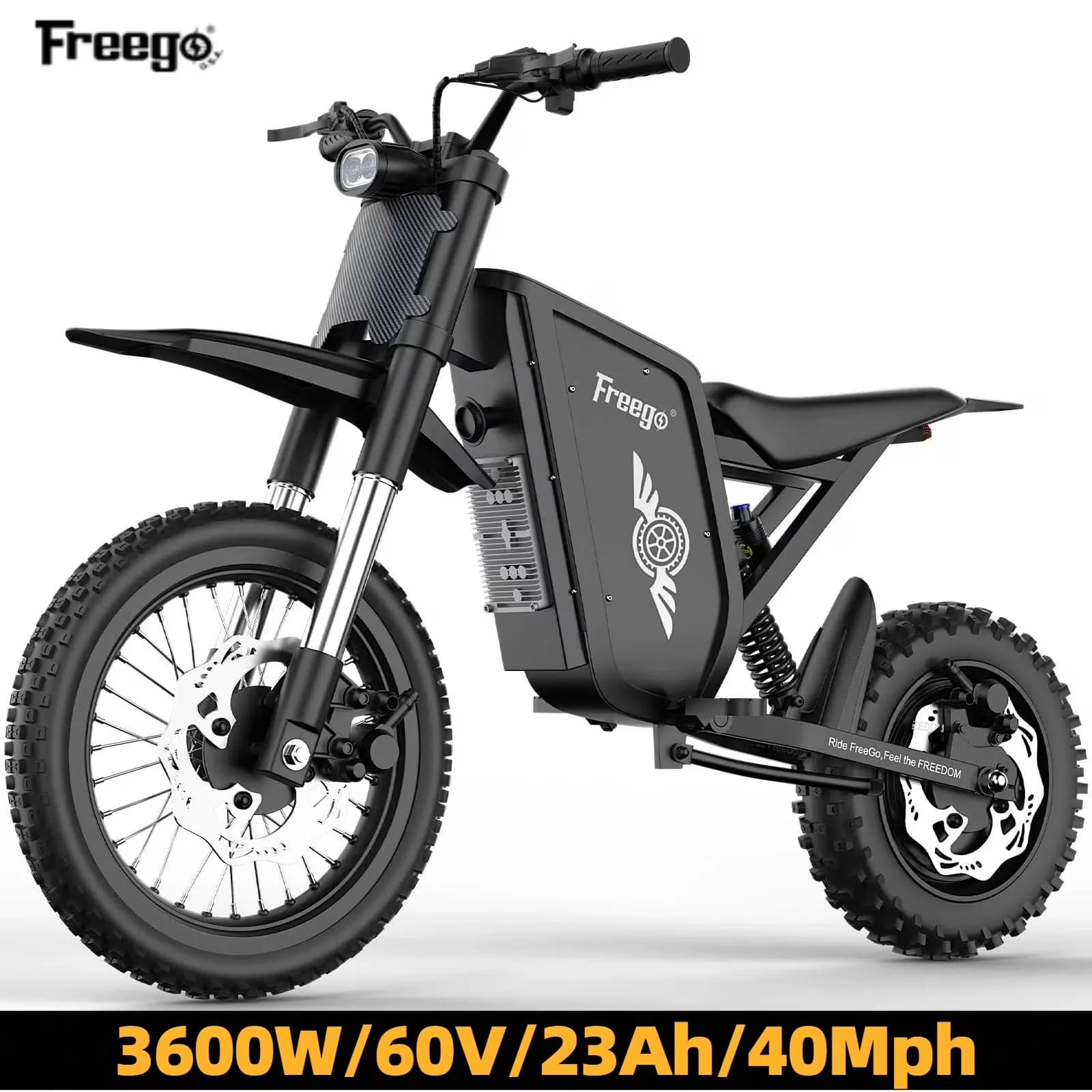 Reliable Electric Bike with Battery, 3600W, 60V - Black for Daily Use Model 268845