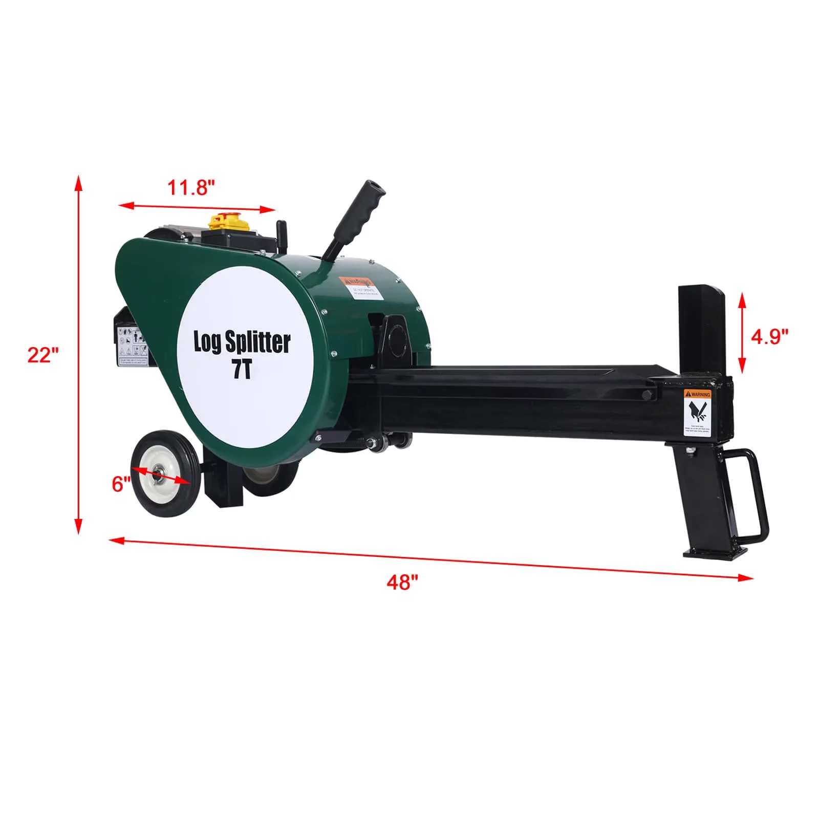 Logsplitter Essential with Wheeled, Powerful 7-Ton Electric Log Splitter - 7 Ton Electric Model E460CC