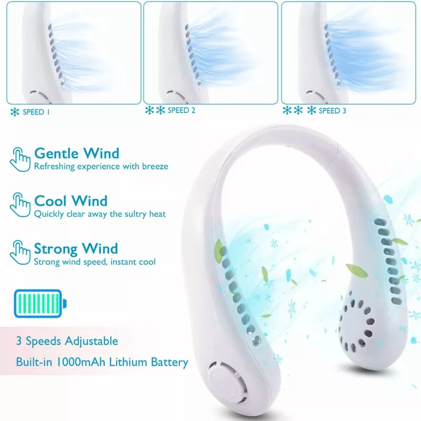 Compact Fans In Cooling with Battery, Easy to use and practical for everyone. - Model A72130
