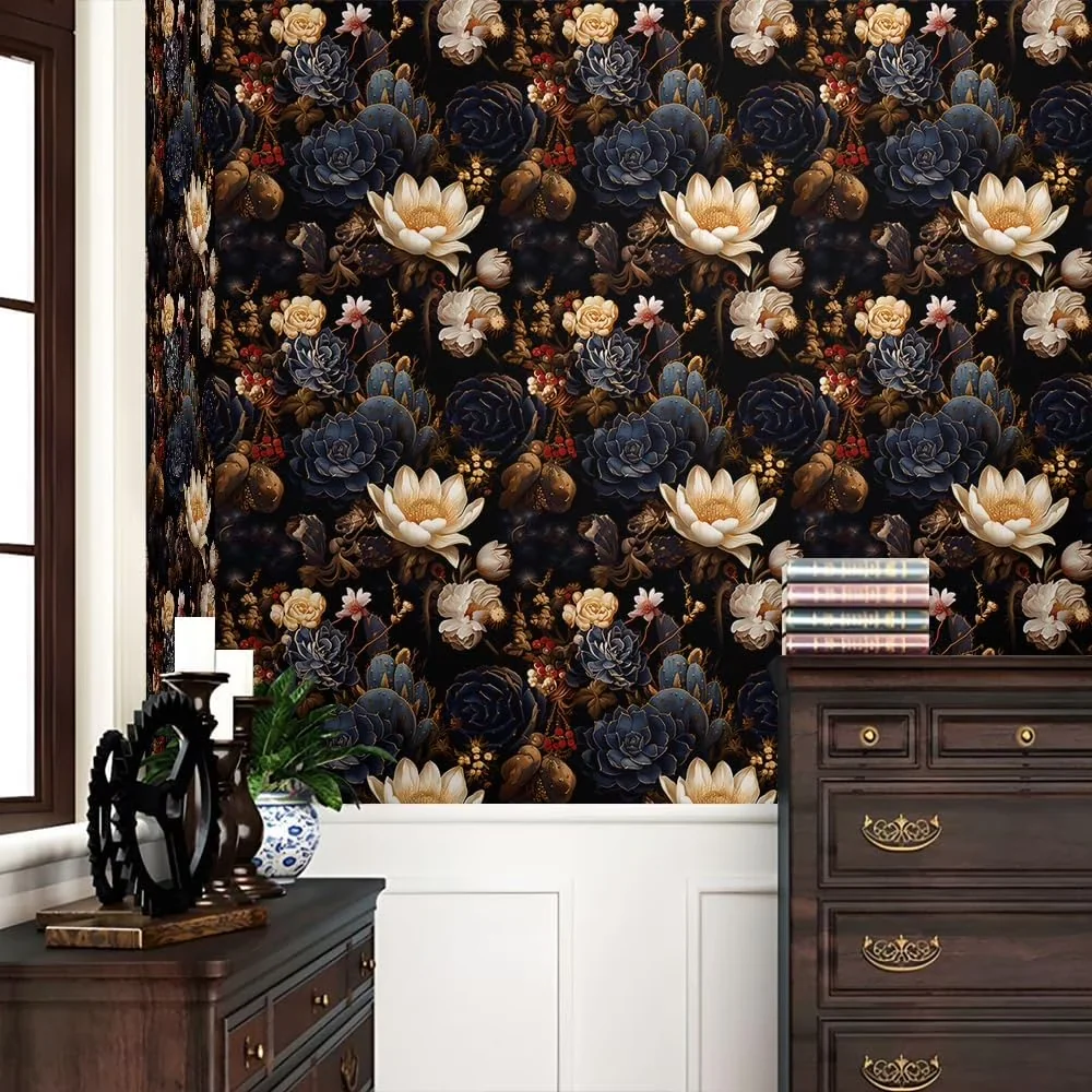 Professional Wallpaper with Removable - Pvc Blue Dark - Essential Collection Model DCC020