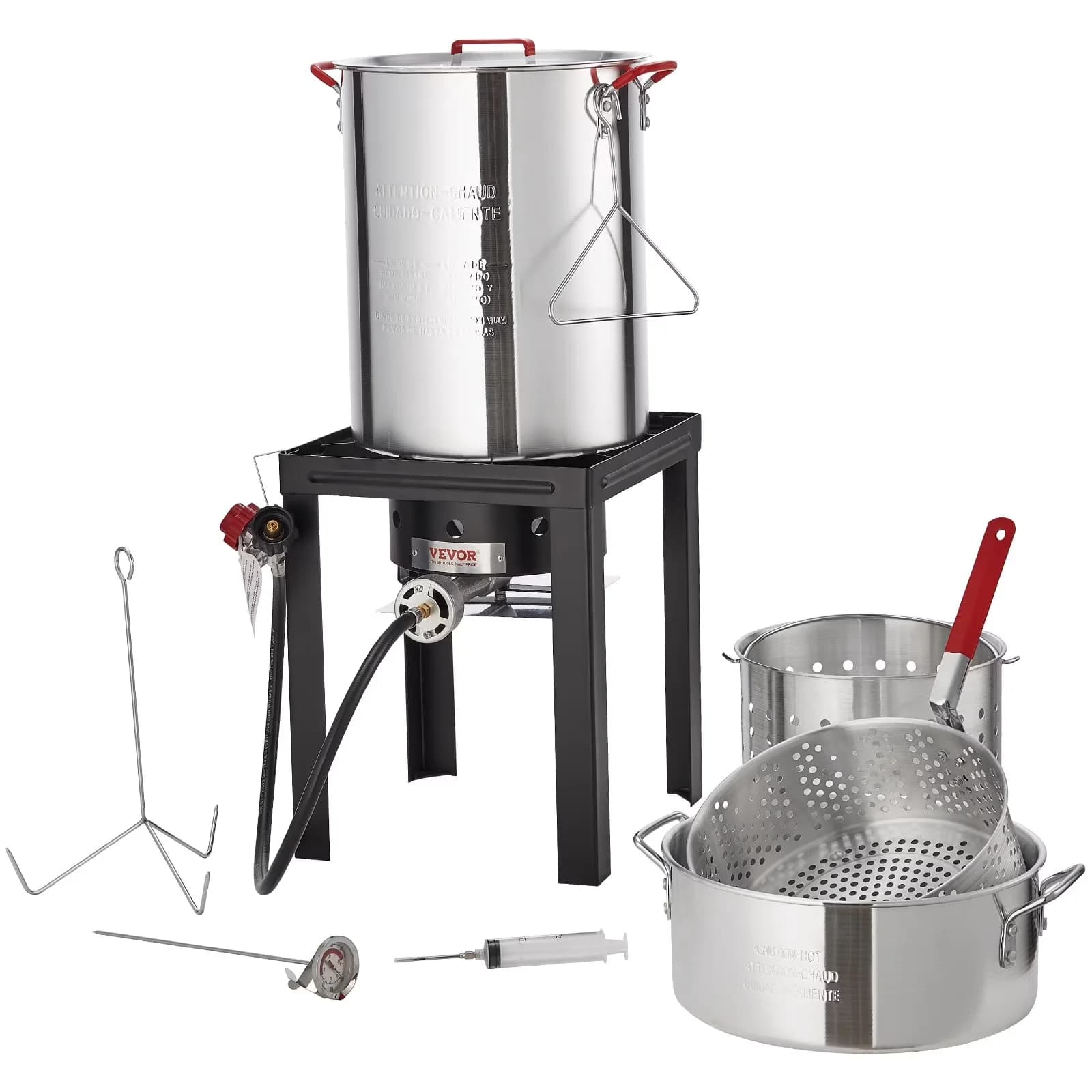 Outdoor Fryer Professional with 54000 BTU, Includes Baskets - Black, Silver, Multicolor Model 3E68AD