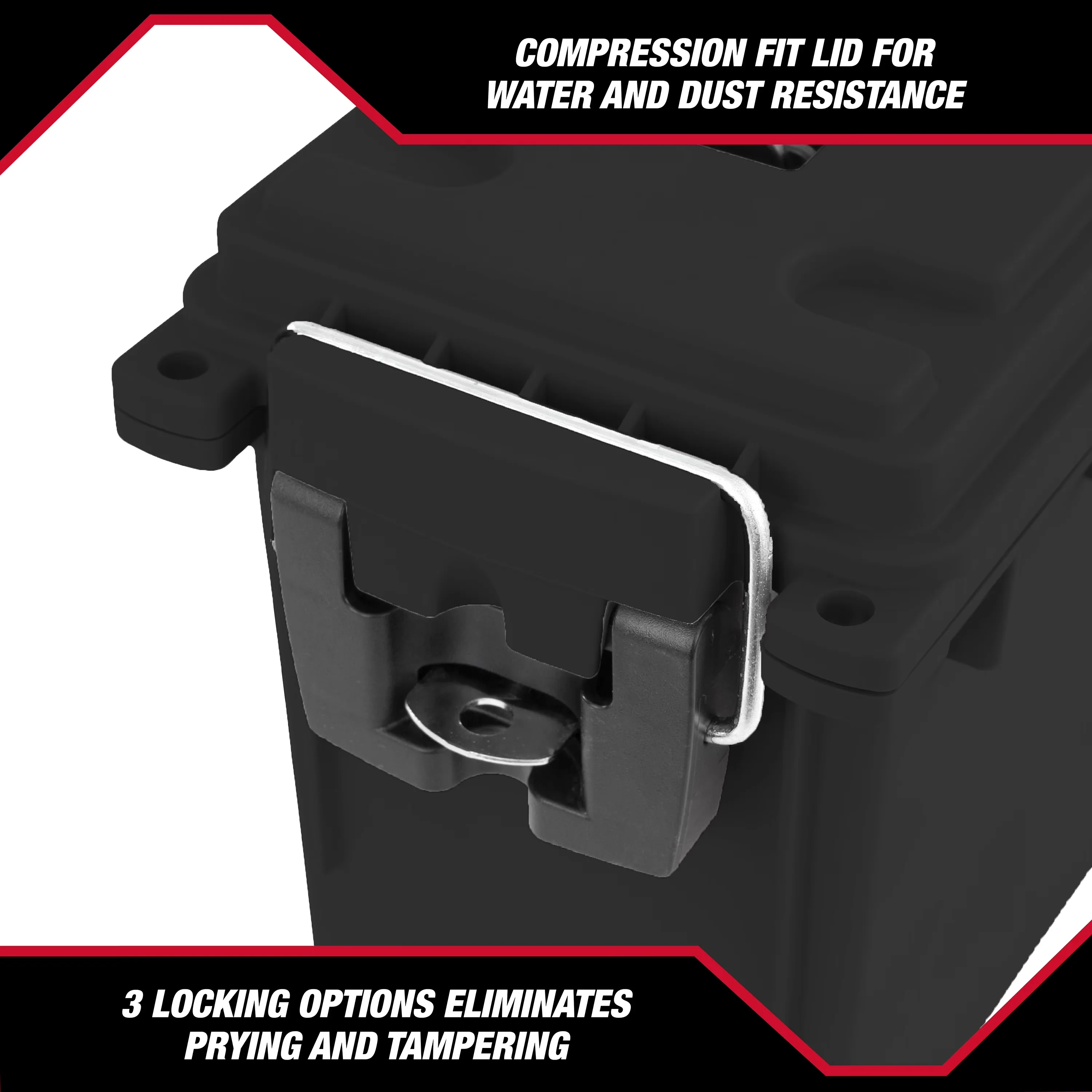 Toolstorage Essential with Water-Resistant, Black Organization Box - Plastic Black Model 2D6AE8