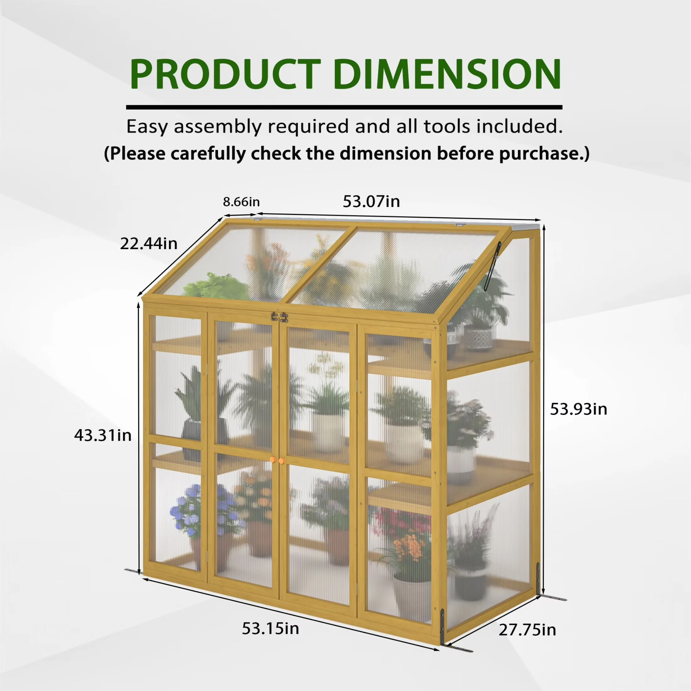 Essential Shed with Uv Resistant, Main Color: Natural - Natural for Garden Model 33CC52