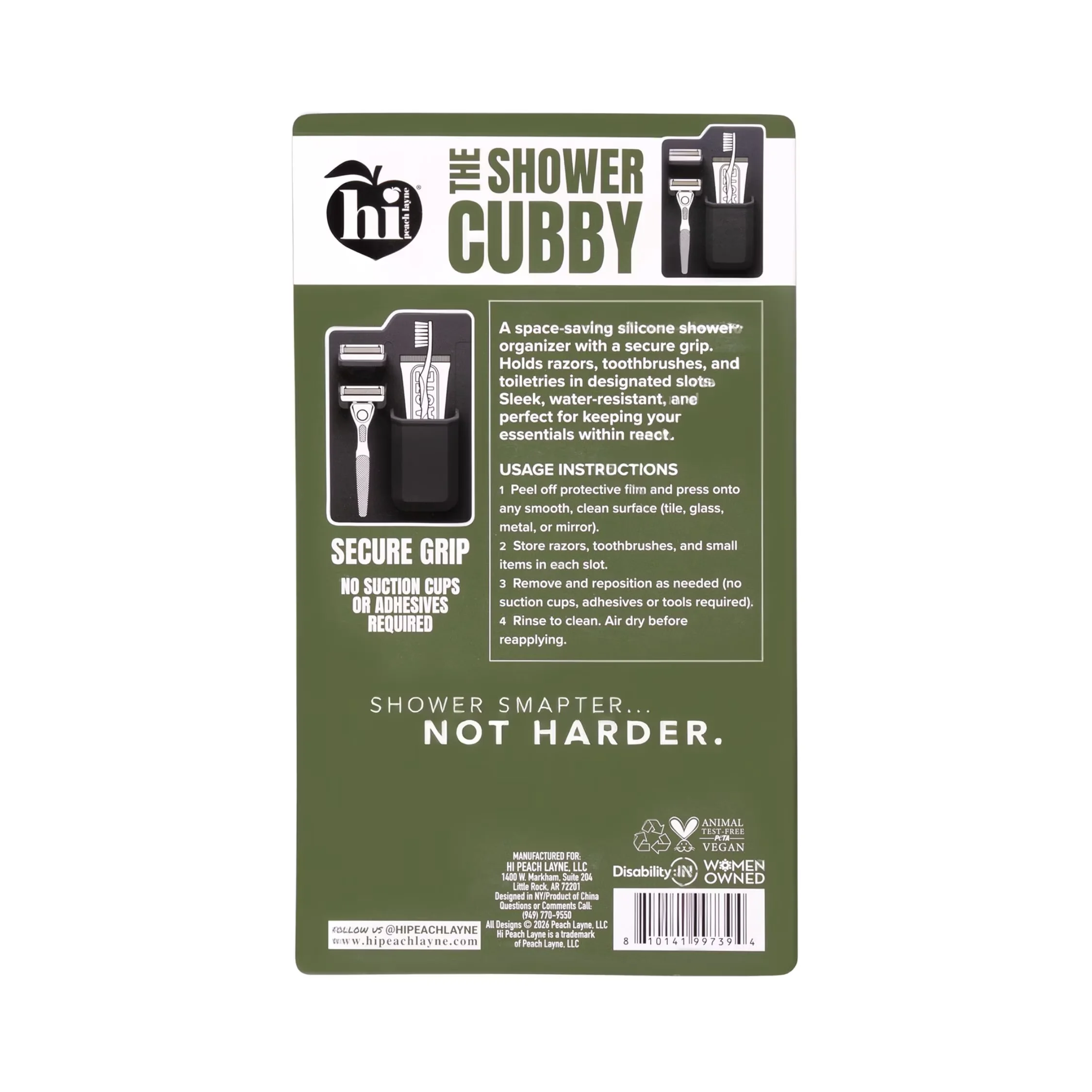 Efficient Bathroom Renovation with Shower Cubby, Father's Day Gift - Black Silicone Model FF6470