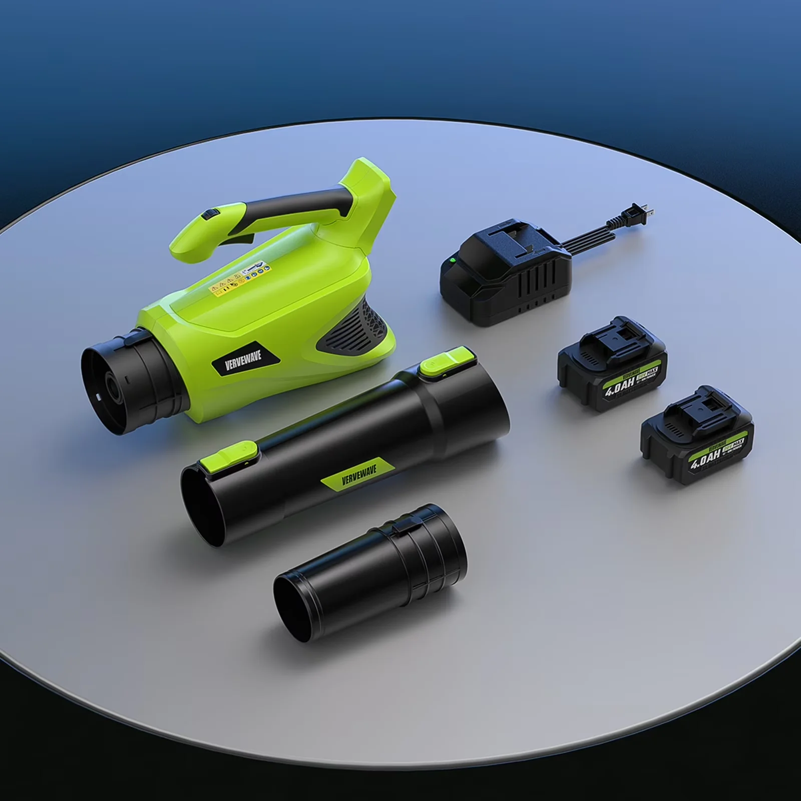Leaf Blower Efficient with Battery, 20V, 2 X 4.0Ah Battery & Charger - 580CFM Model 0DA397