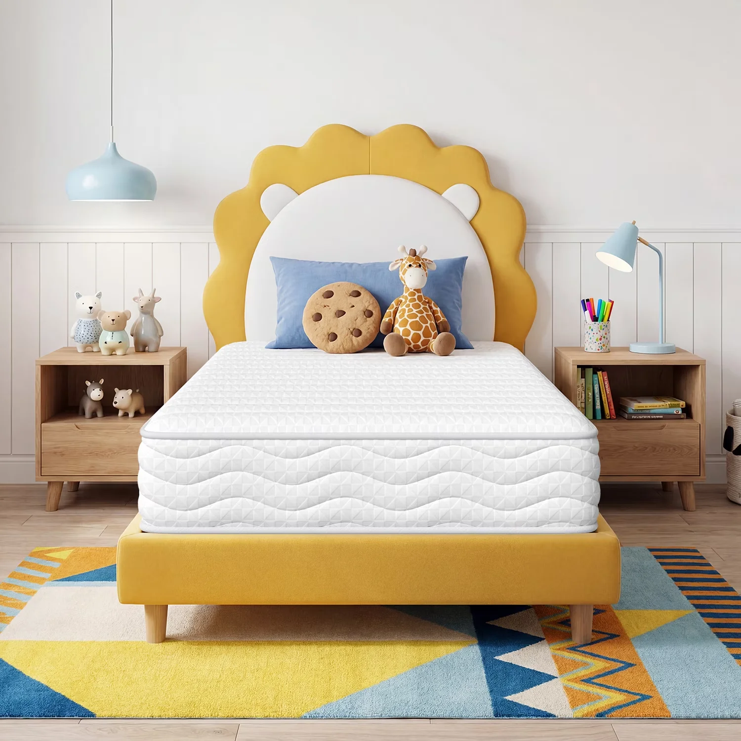 Premium Mattresses Accessory with Mattress-In-A-Box, 8" Twin Memory Foam Mattress - Comfort Foam And Independately Encassed Coils White Model 363E90