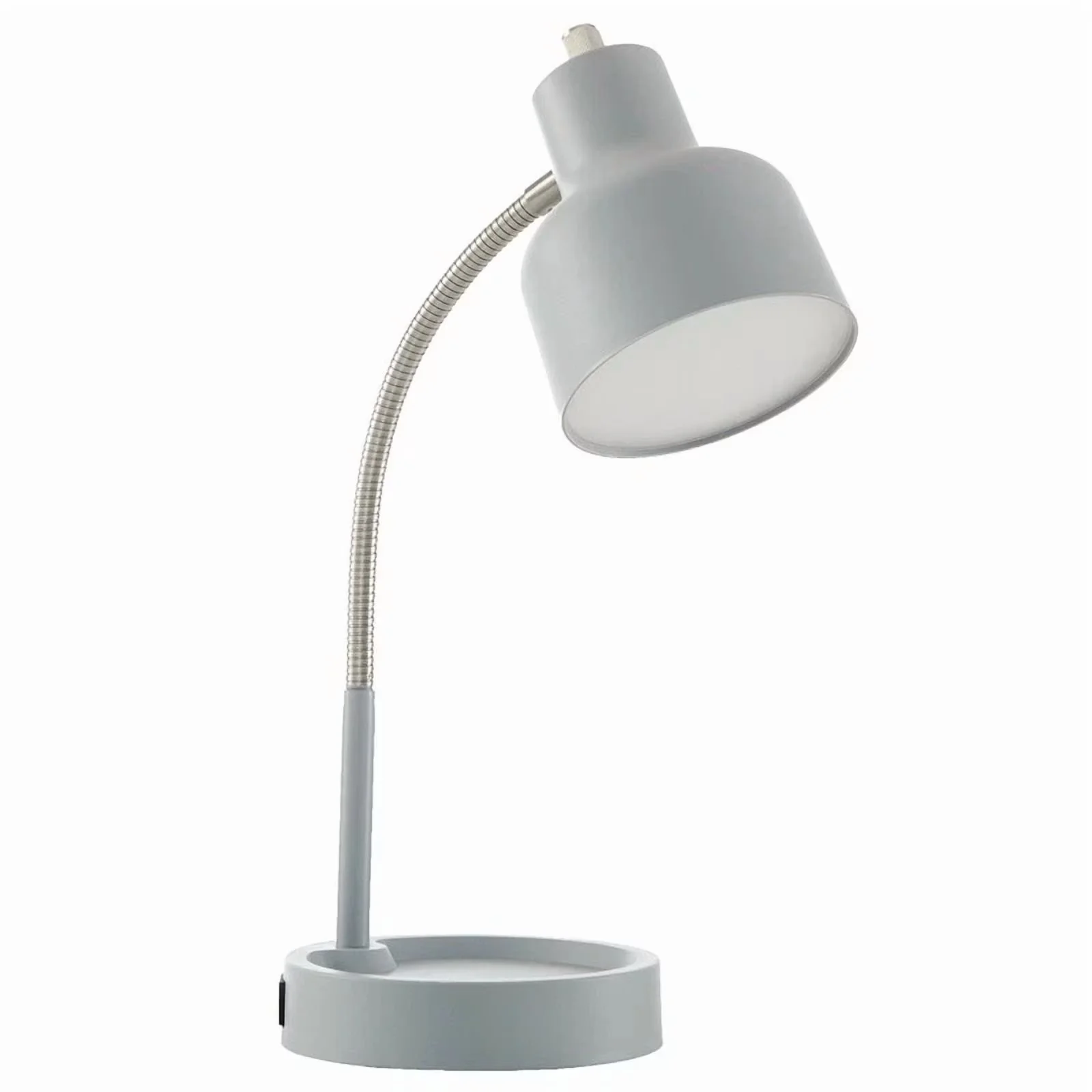 Efficient Desk Lamp with LED, Gooseneck, Energy Efficient - Gray Catch Model D432FC