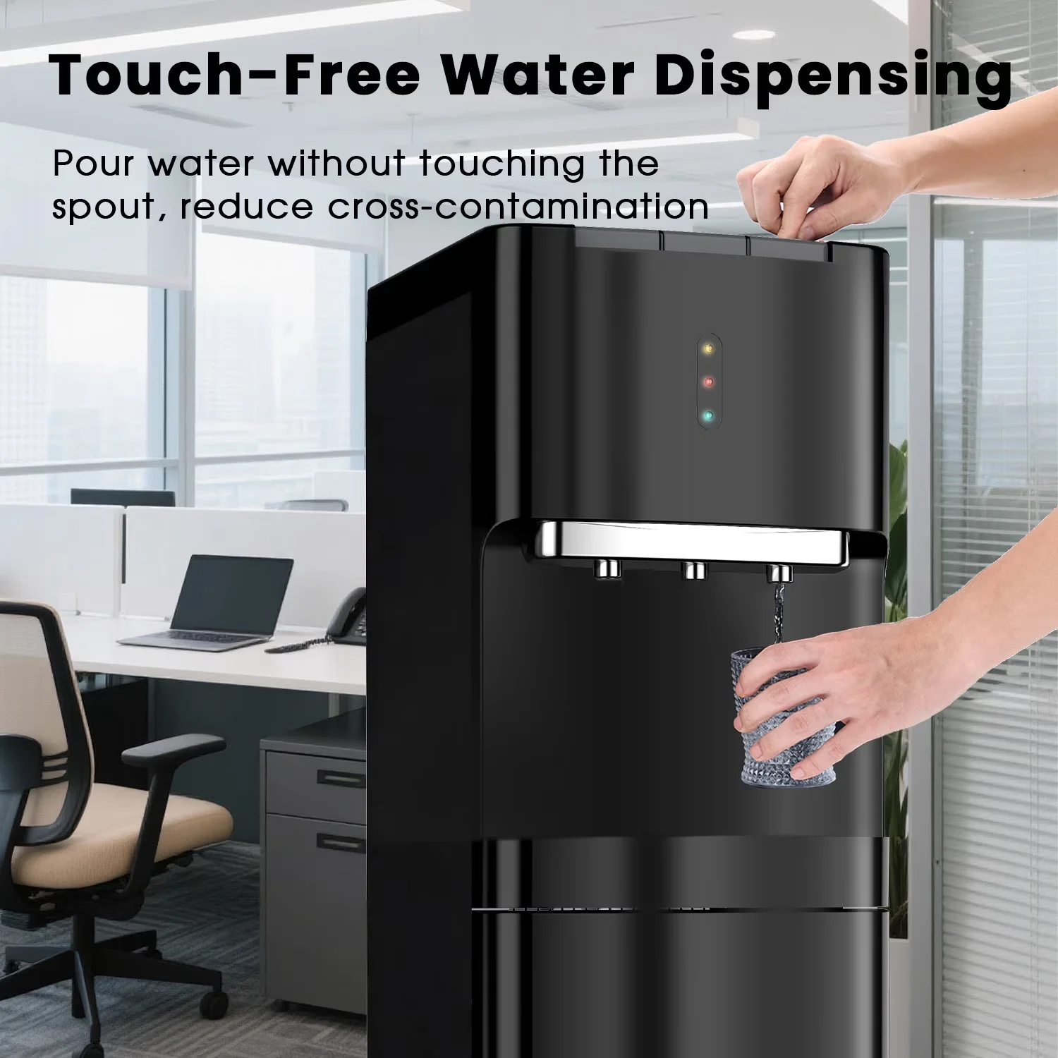 Water Filtration Professional with Child Safely Lock, Temperature Control - Black Plastic Model B88713