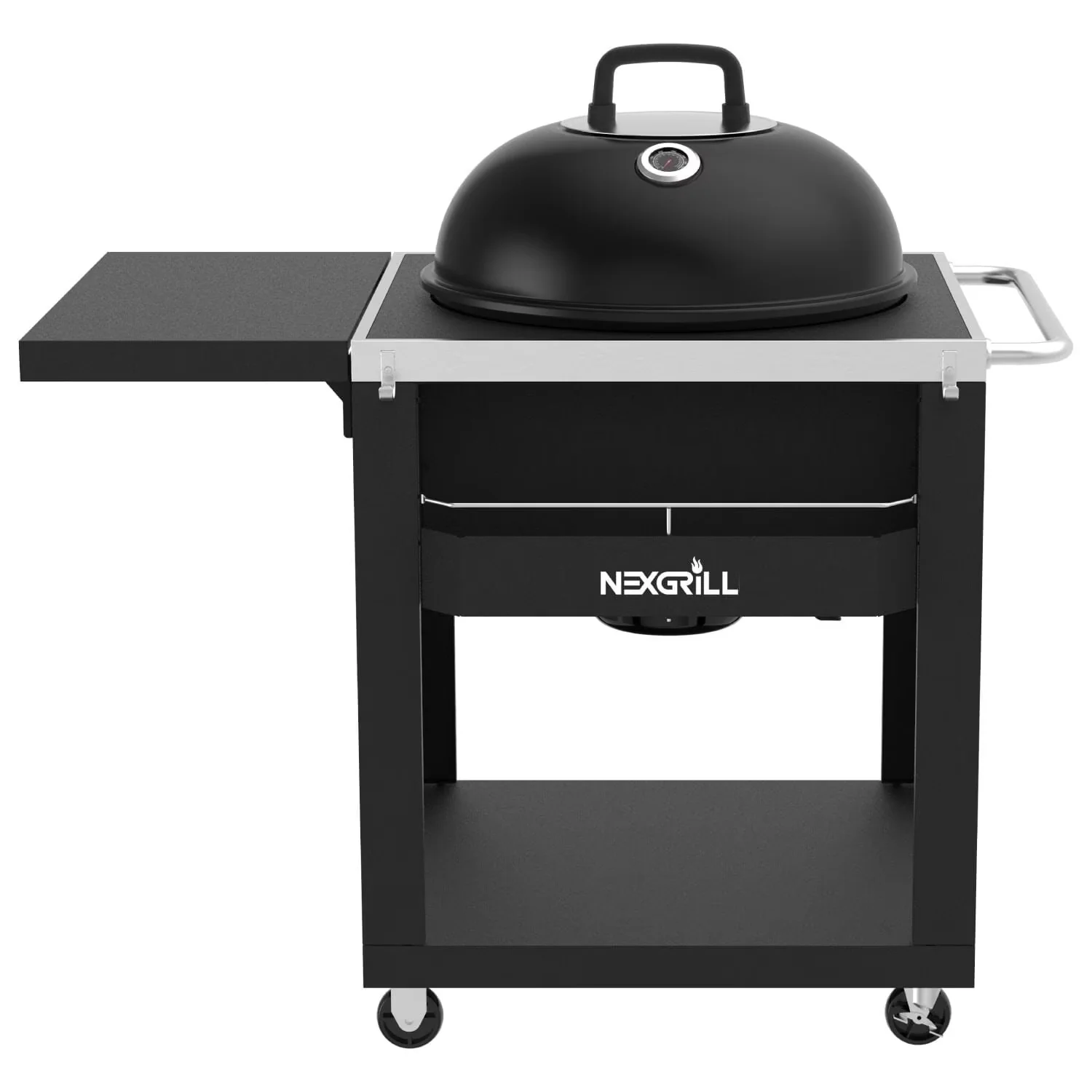 Quality Charcoal Grill with Removable Ash Catcher, Portable - Black Iron, Porcelain for Camping Model CFA1DE
