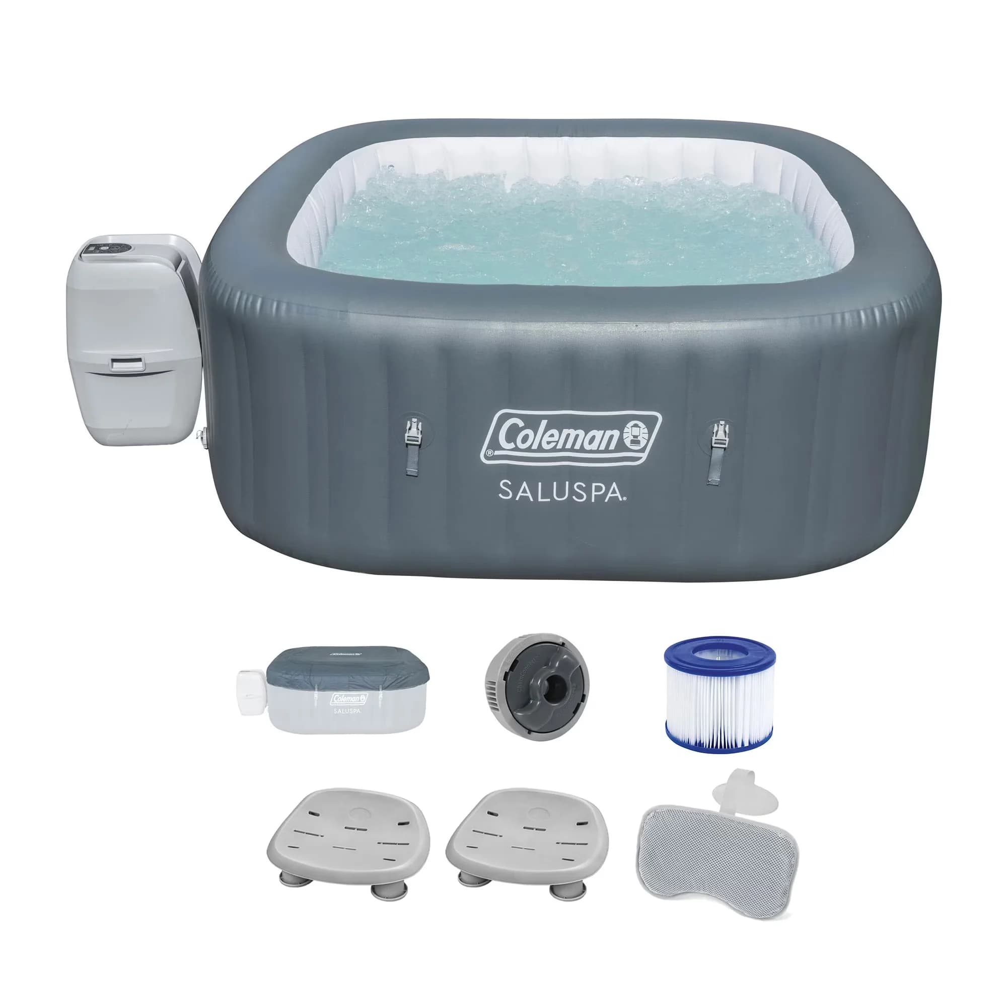 Versatile Hot Tub with Inflatable, Led Display, Hawaii Inflatable - Gray Model BFD759