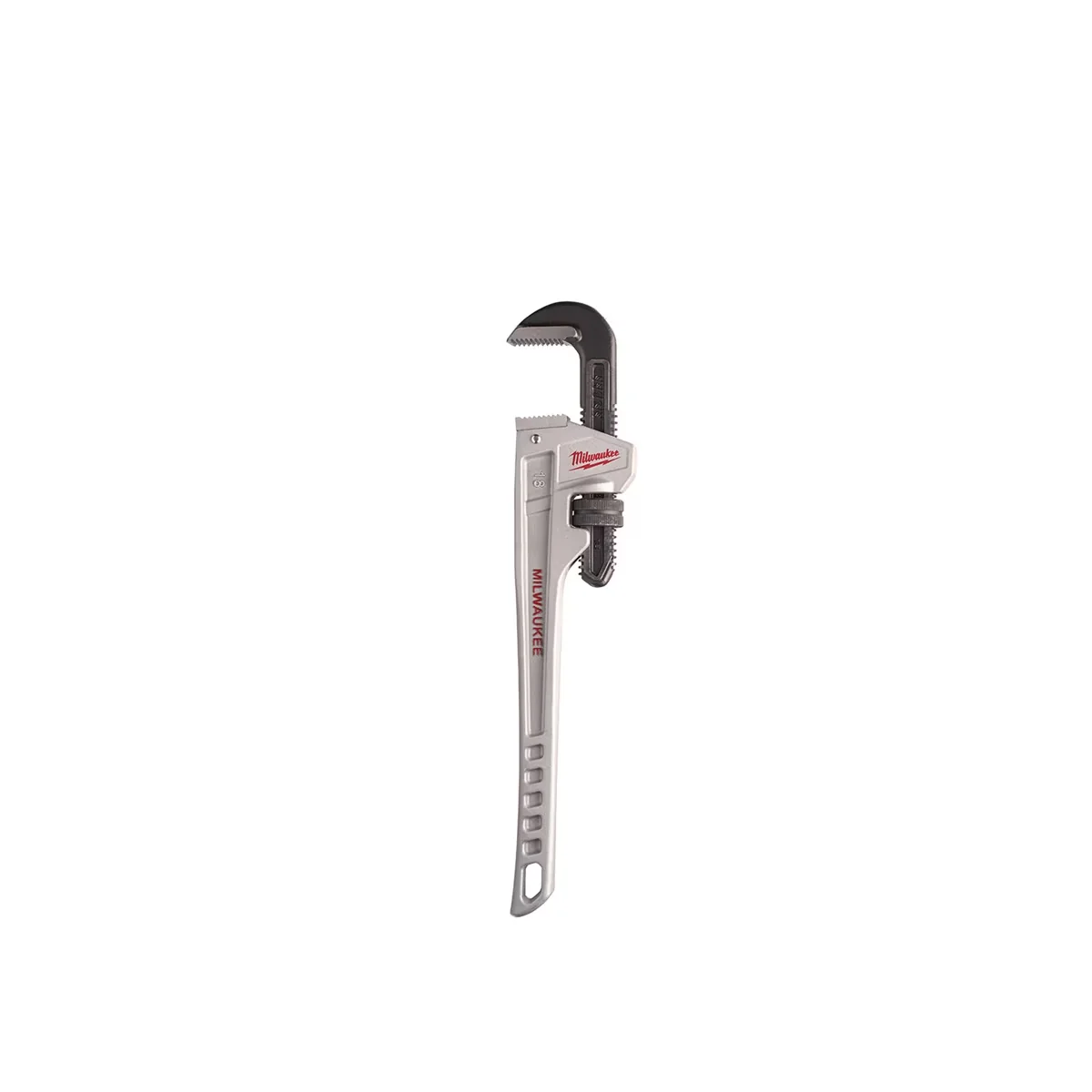 Classic Hand Tool with Ergonomic Handle, 18” Aluminum Pipe Wrench, Overbite jaw - largest gripping surface - Black Model BFC356