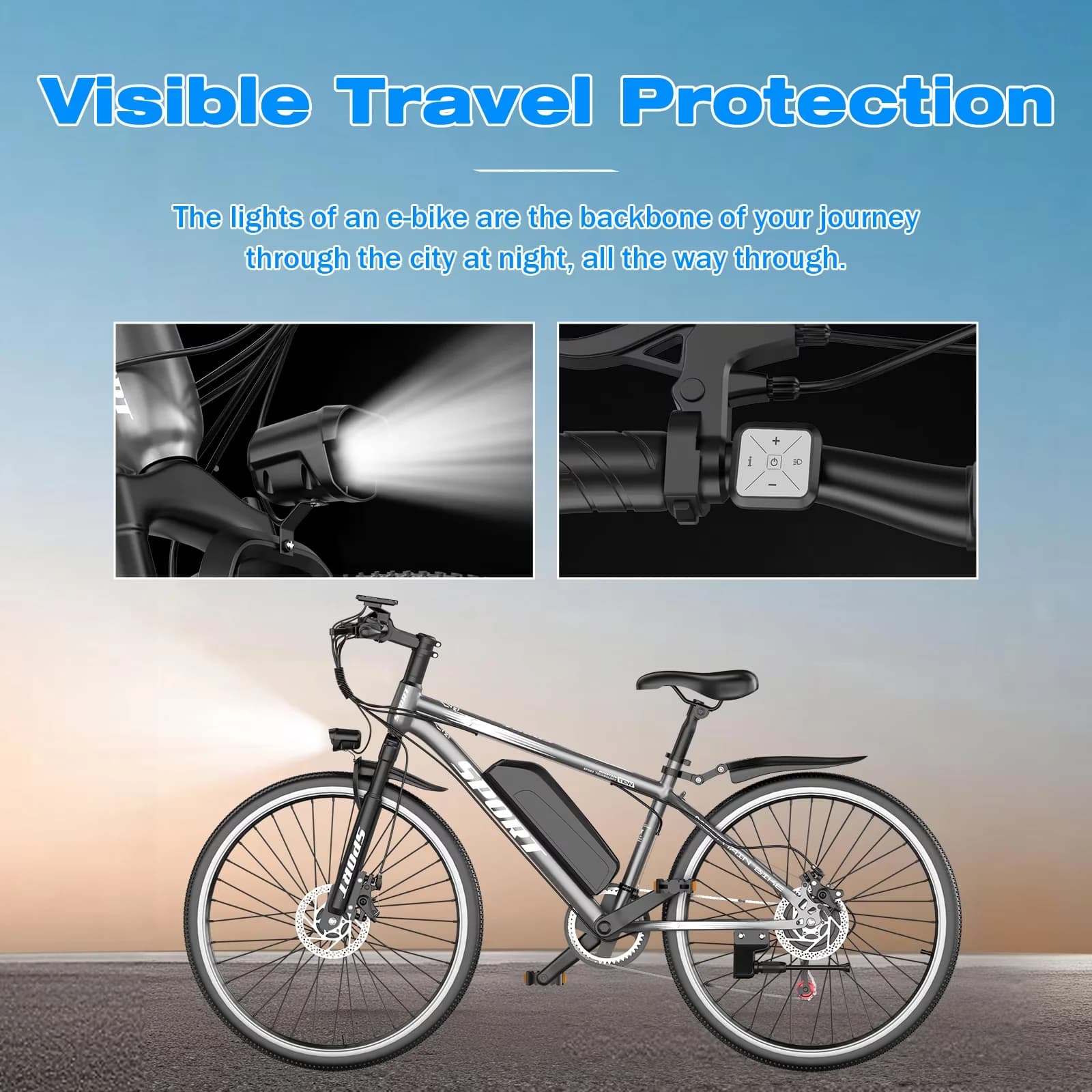 Versatile Electric Bike with Battery, 750W, G26Electric - Black - Quality Construction Model D5D283