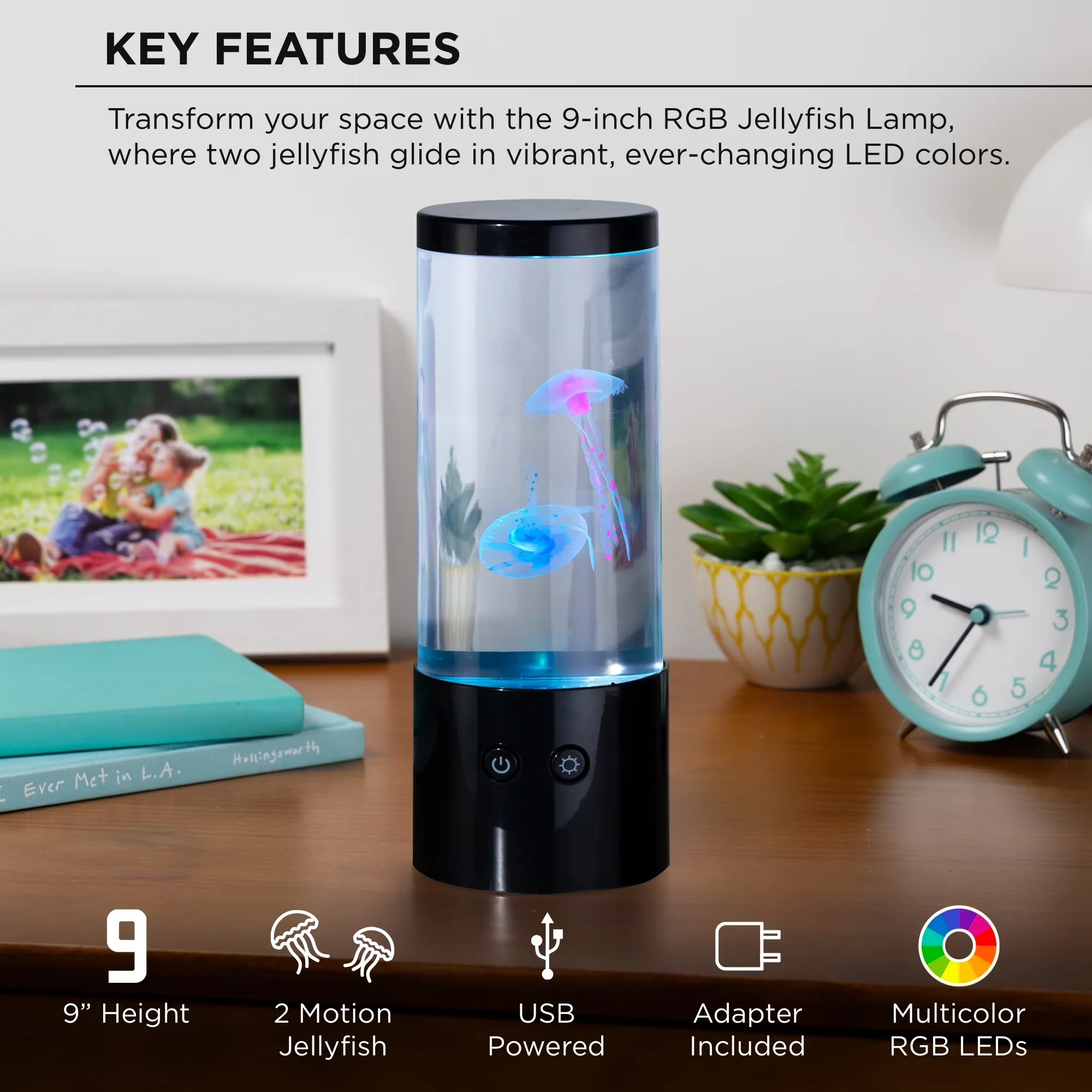 Essential Novelty Light with Color Changing, Easy Mode Switching, USB Powered - Multicolor Model BC6442