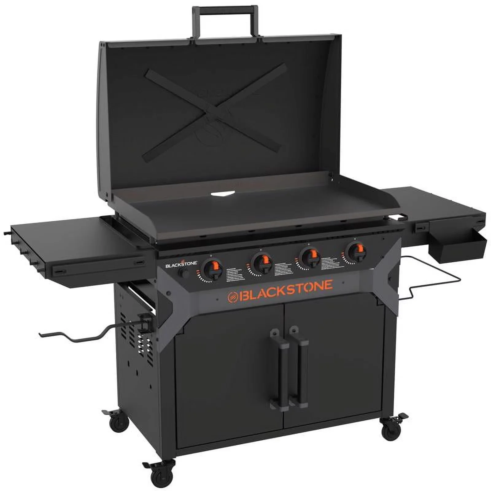 Essential Flat Top Grill with Product Type: Outdoor Griddle with Hood, Primary Burner Output Range: >50001 BTU, Hood Black - Metal Black Model F98D7D