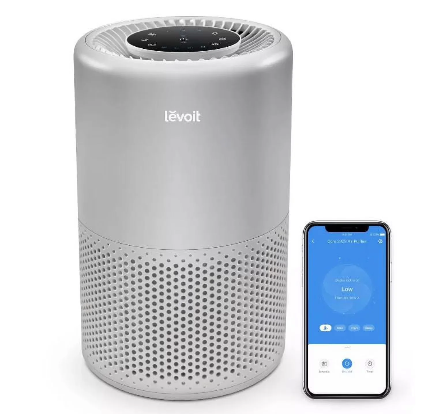 Quality Air Purifier with Smart Technology Capable, Core 200S Smart Gray - Model 1E84EF