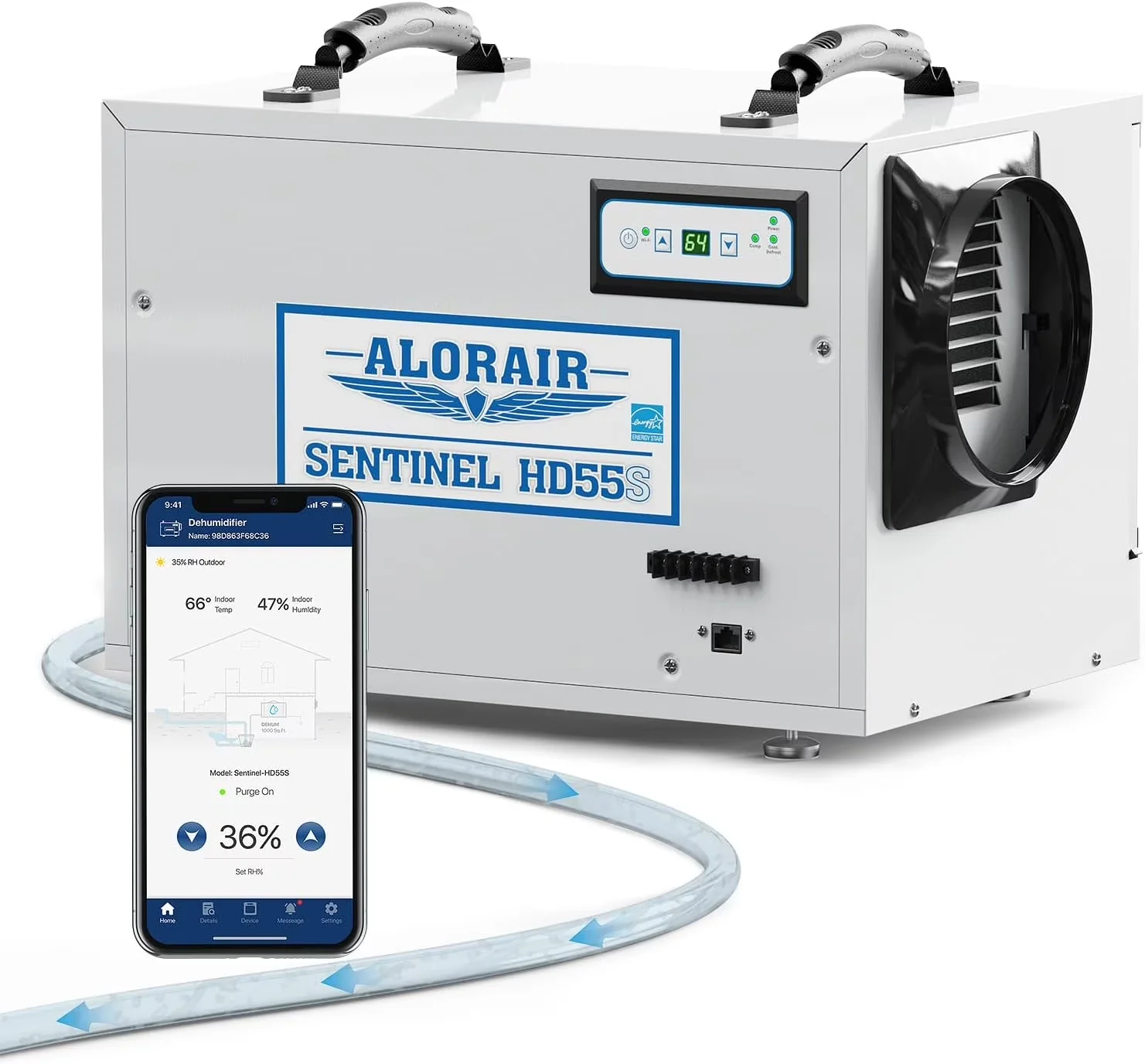 Durable Dehumidifier with Smart Technology Capable, Automatic Defrost Control - White Model 8CE782