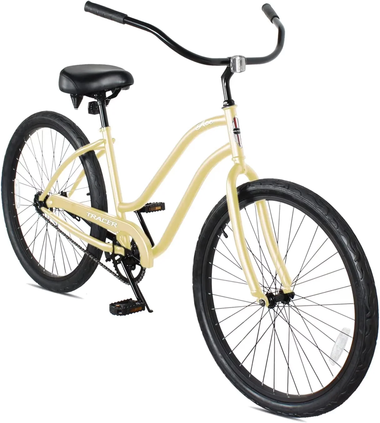 Premium Cruiser Bike with 26-Inch Step-Through, Coaster Brake - Vanilla Model 09DB9E