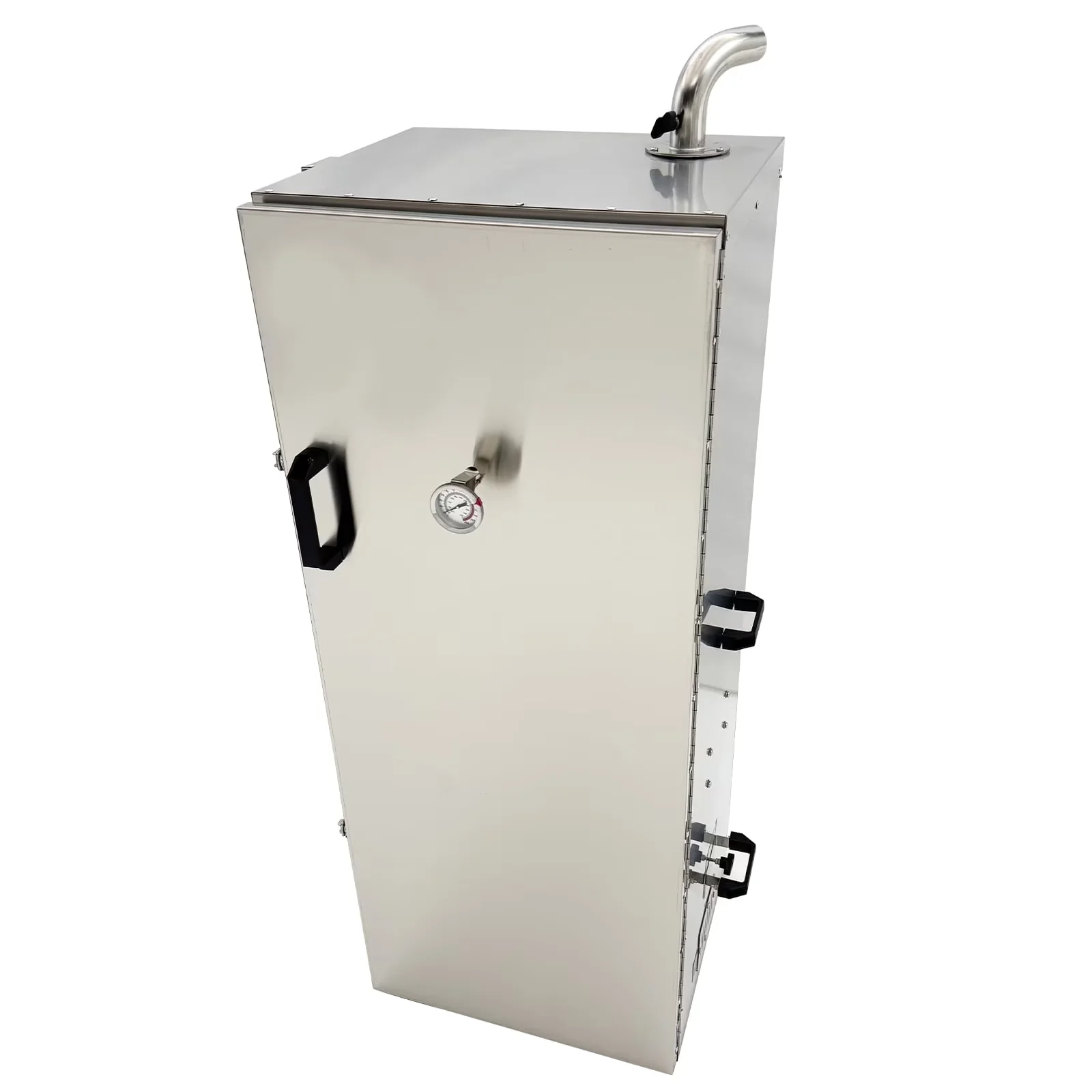 Stylish Charcoal Grill with Digital Display - Silver Stailess Steel Vertical Model 7EB6DE