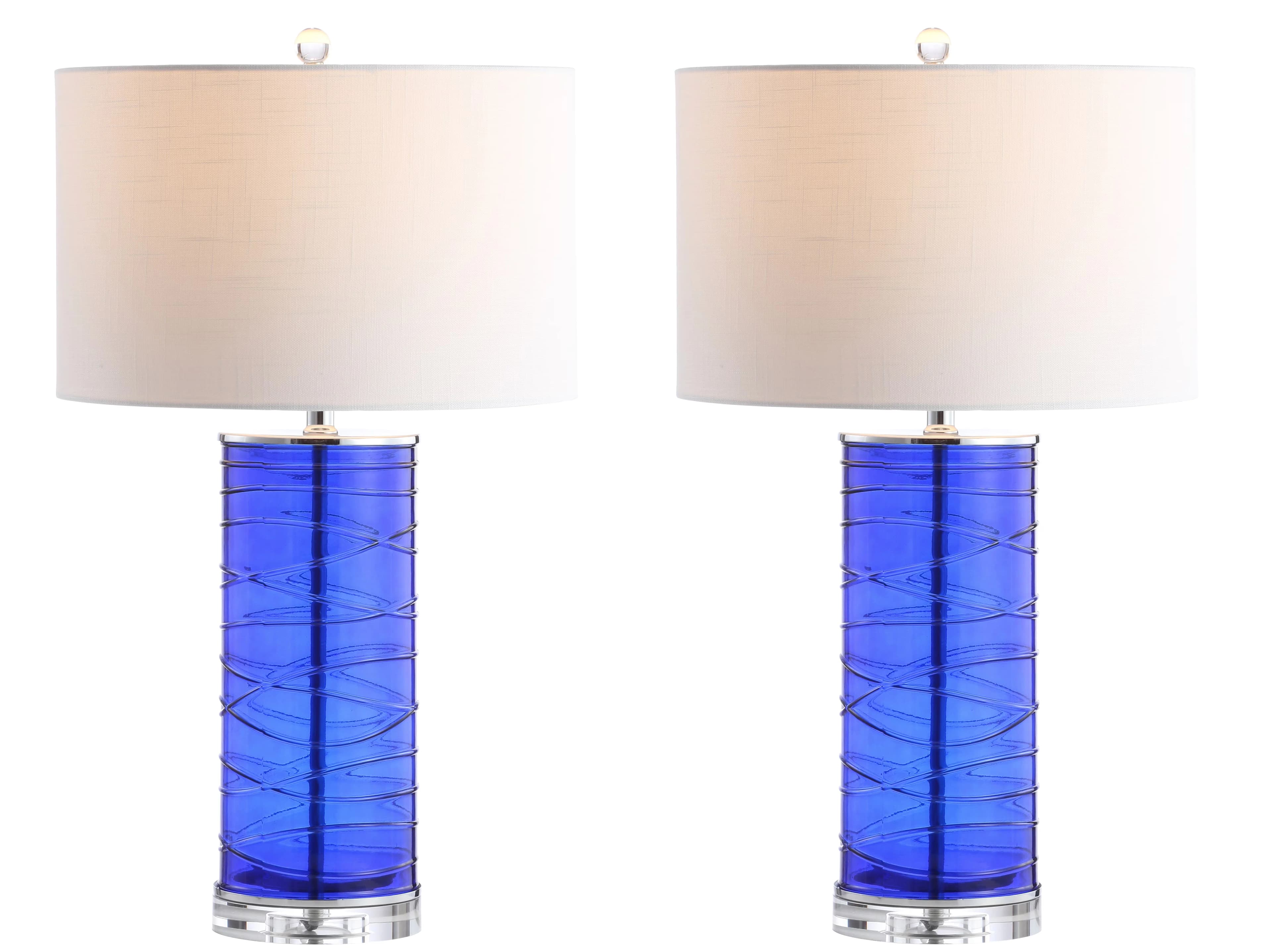 Table Lamp Durable with LED, Energy Efficient, Mid-Century - Crystal Blue Model 930A0C