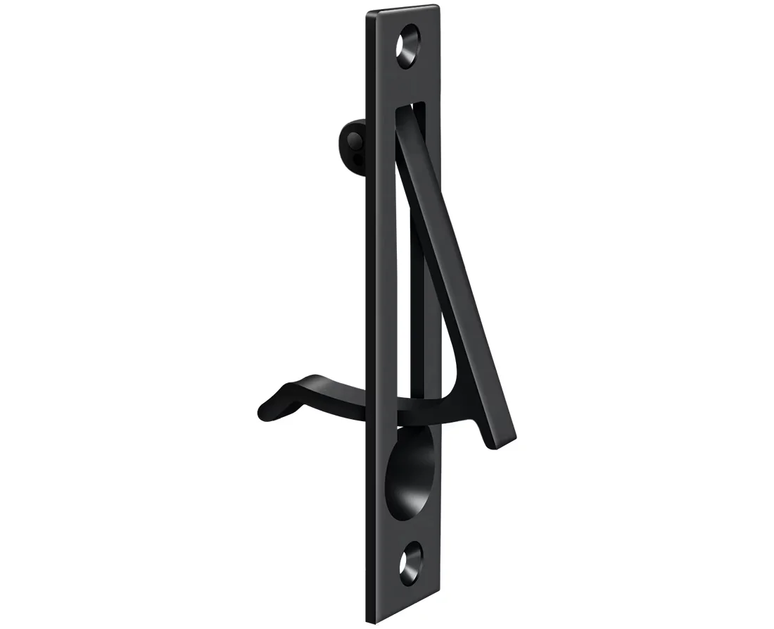 Efficient Kitchen Renovation with Matte Black, 4" x 3/4" Edge Pull - Solid Brass Black Model 4D69B9