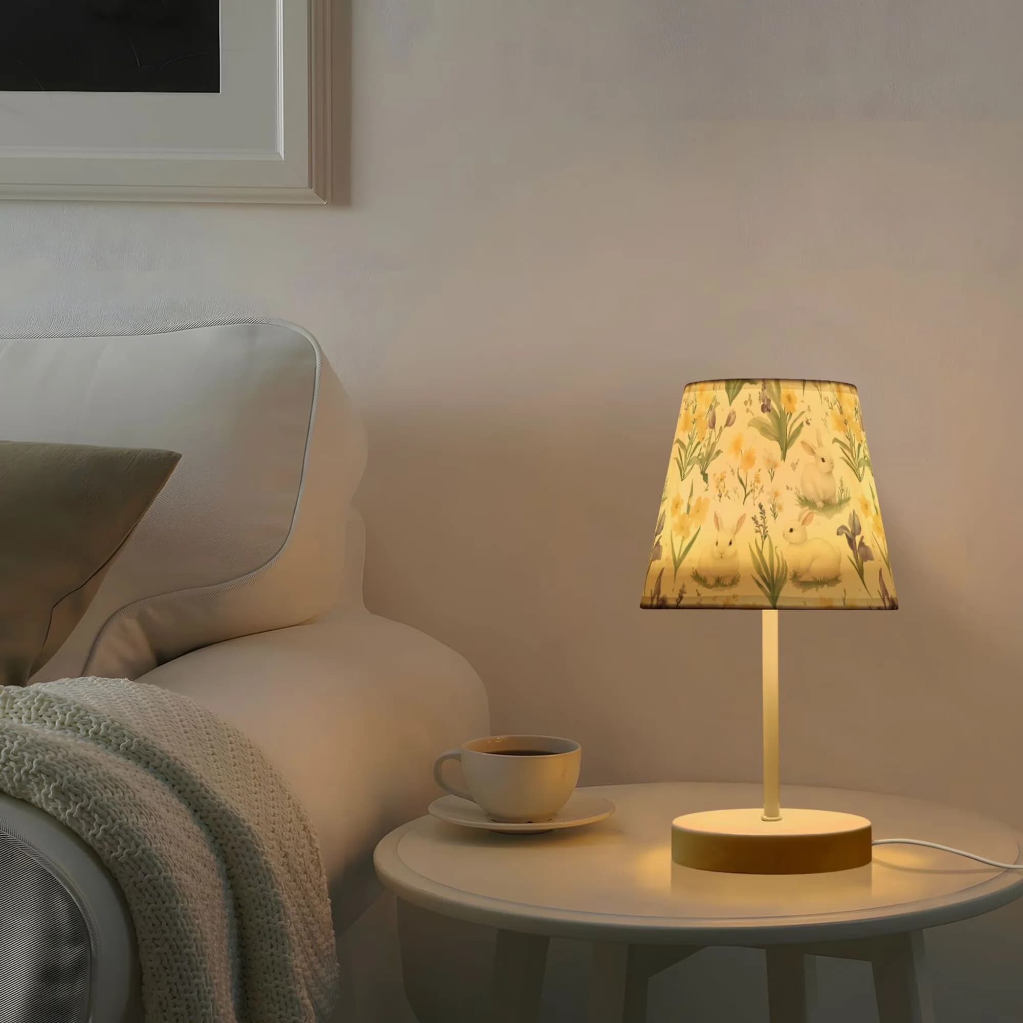 Classic Table Lamp with LED, Eco Friendly, Farmhouse - Multicolor Metal Model BC256F