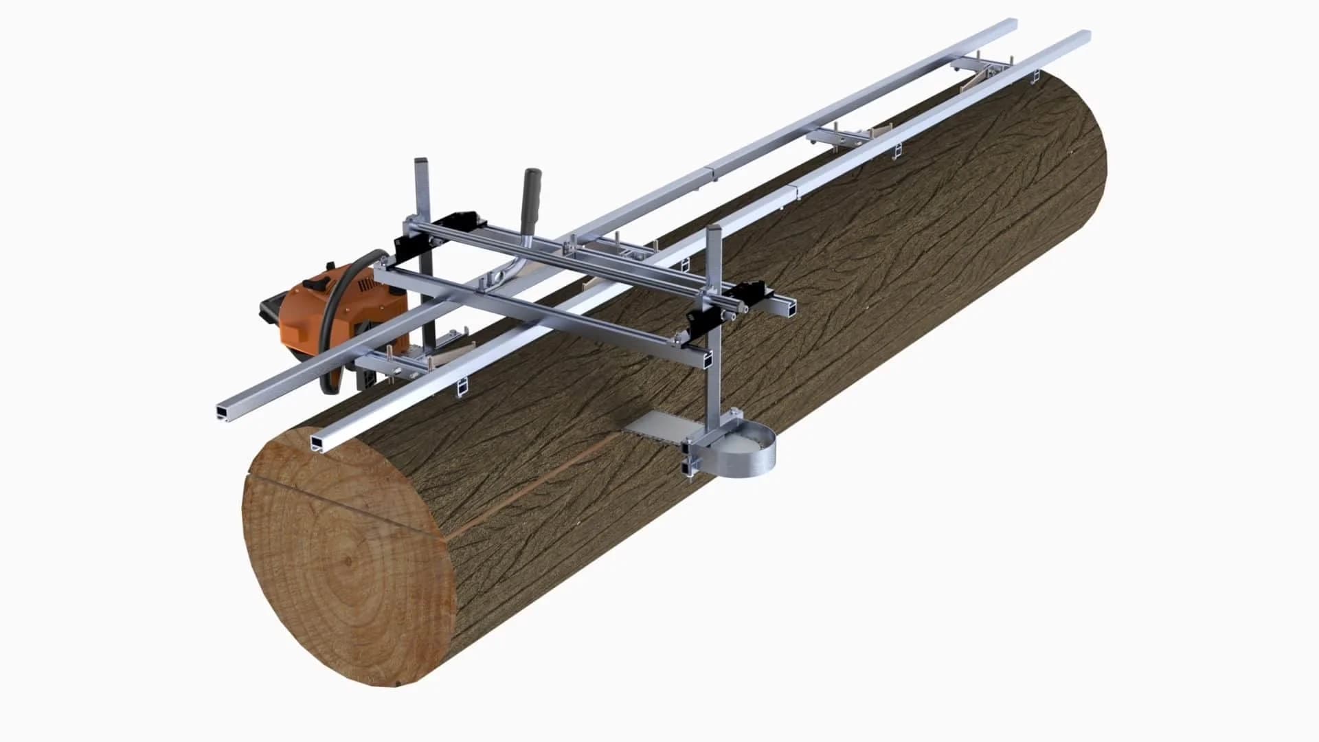 Chainsaw Compact with 10Ft, EZ Rail Sawmill Guide System, 4 Crossbar Kits - Model F630F2