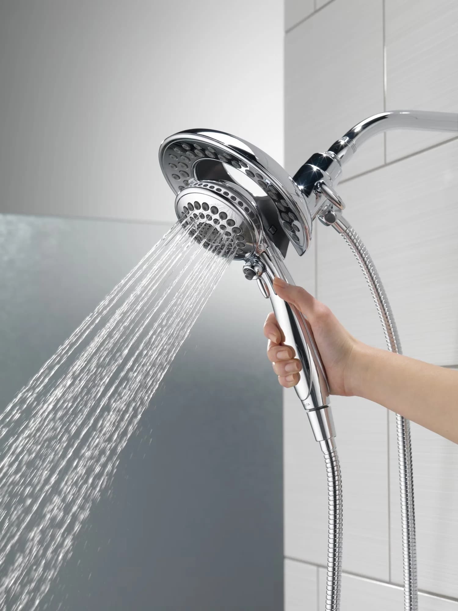 Stylish Shower Head with Detachable, Installs in minutes - Steel 2 GPM Model 403CBA