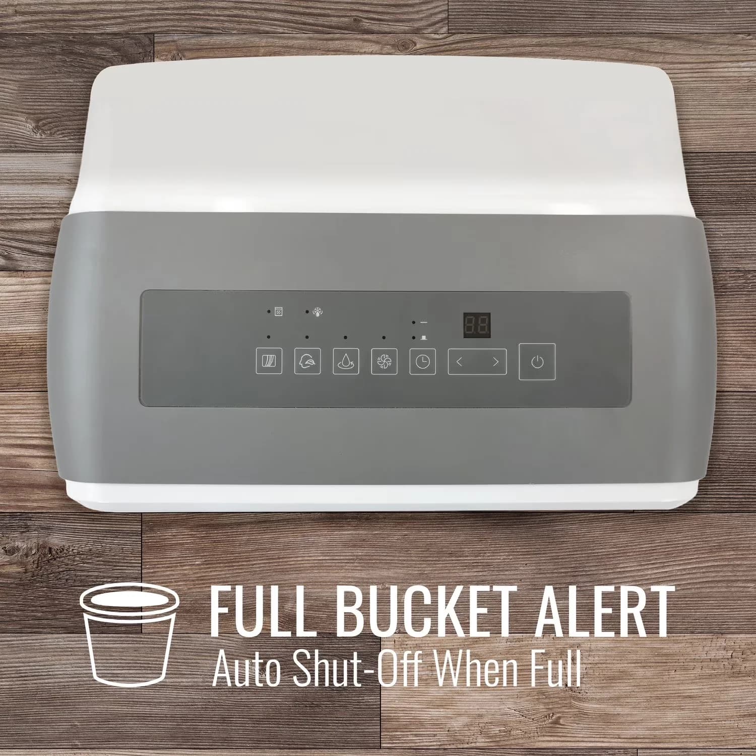 Dehumidifier Versatile with Automatic Shut-Off, 22-pint - White - Low Maintenance Model 629F25