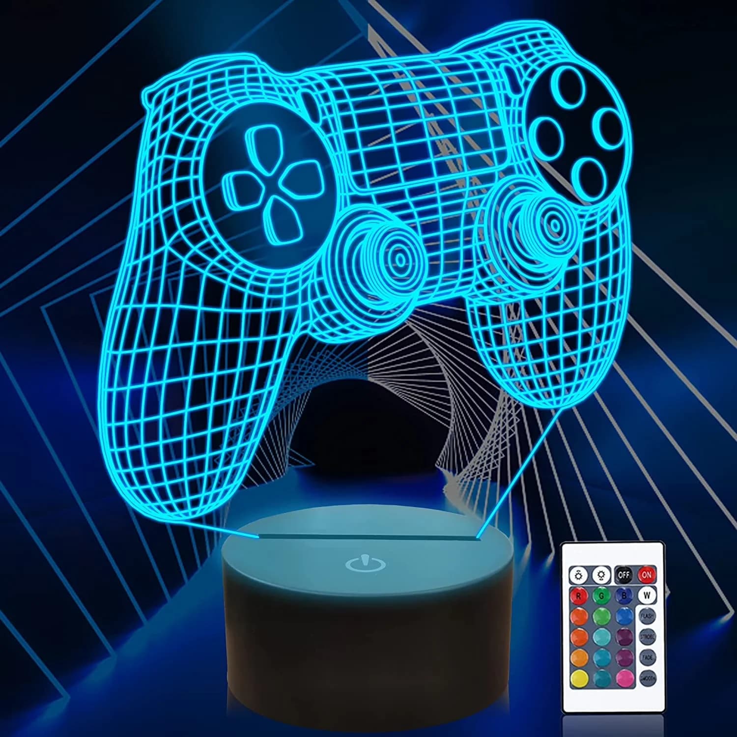 Efficient Led Lighting with LED, Color Changing, 3D Gamepad Illusion Lamp - Model 5E3A6D