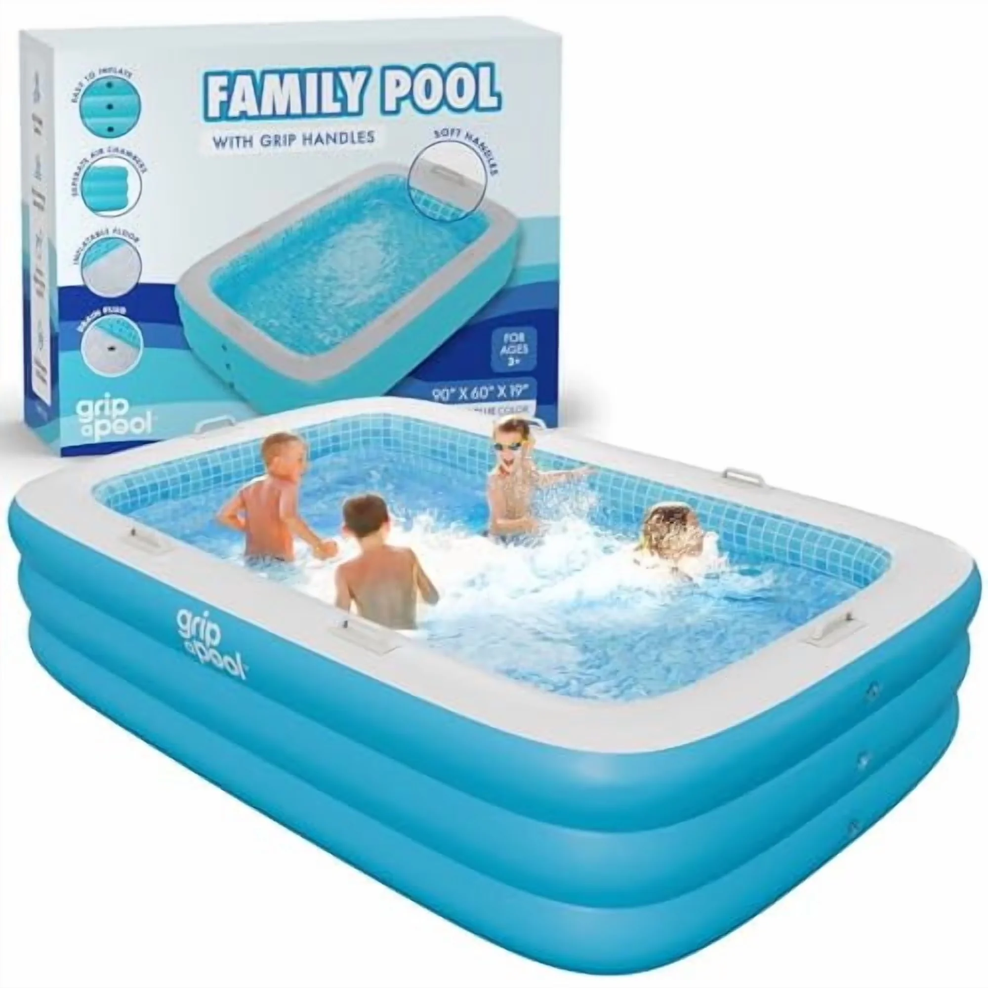Versatile Inflatable Pool with Puncture Resistant - Large for Daily Use Model 5899D6