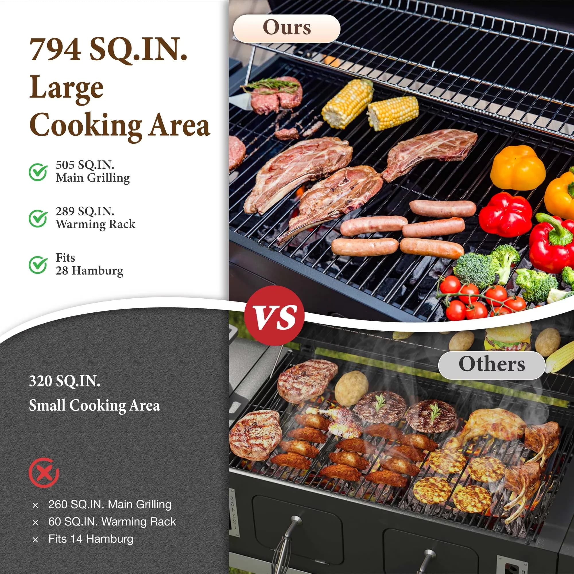 Charcoal Grill Essential with Adjustable Charcoal Tray, Removable Ash Catcher - Porcelain Enameled, Stainless Steel, Iron, Metal for... Model 616FF0