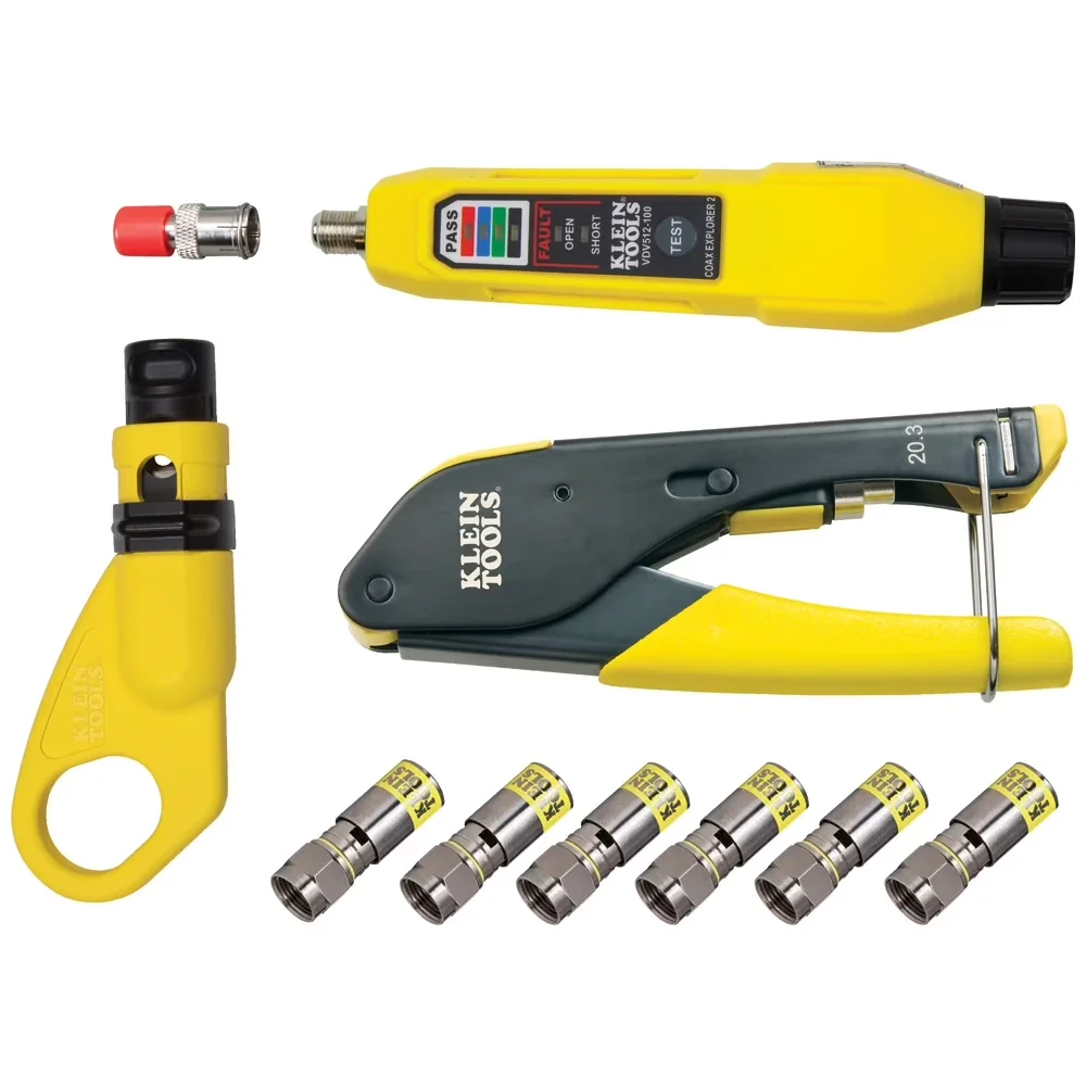 Pro Tool Professional with Compact, Coax Installation & Test Kit - Silver 6 Model 9F5259