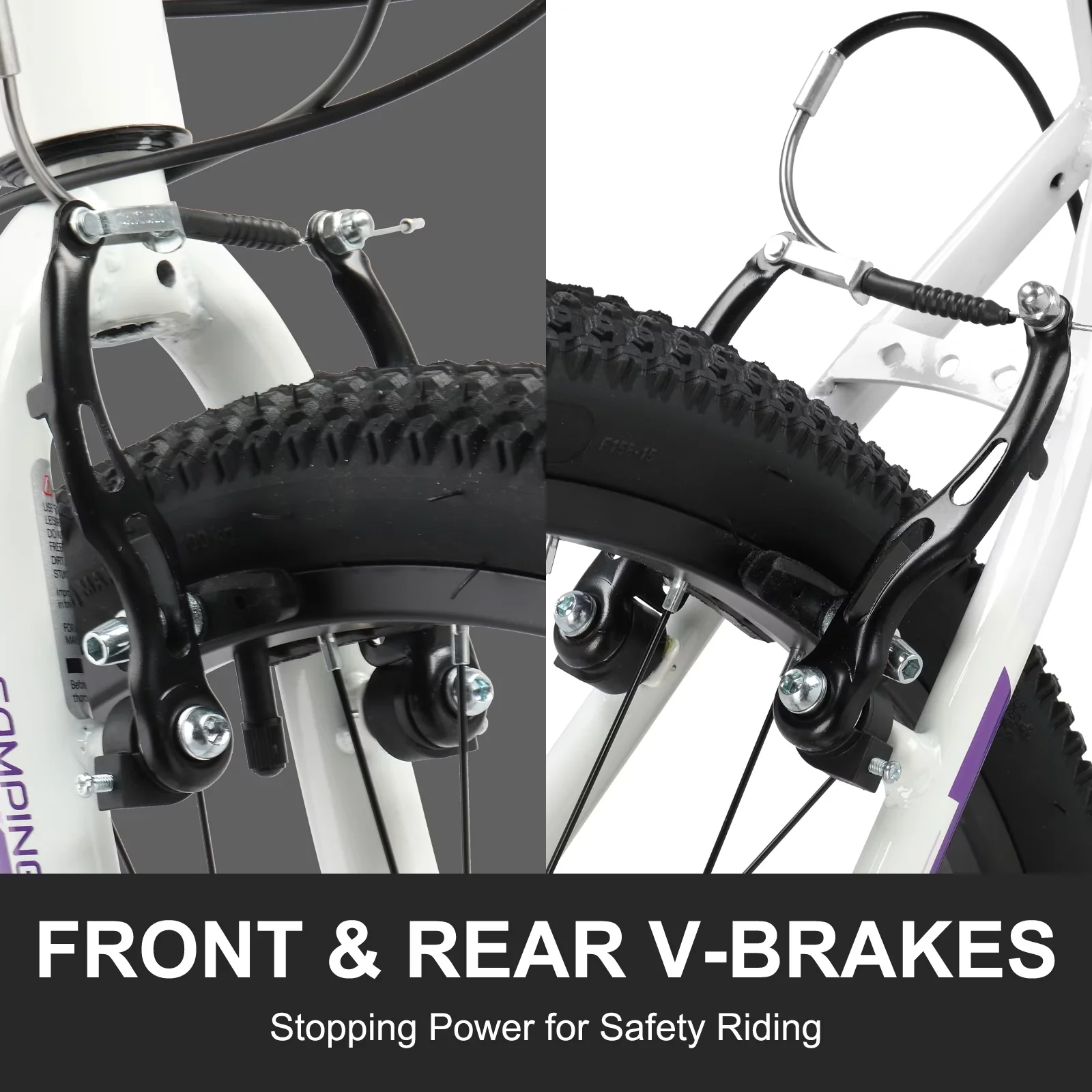 Mountain Bike Reliable with Adjustable Height, Adjustable Seat Height - Purple Model B2D112
